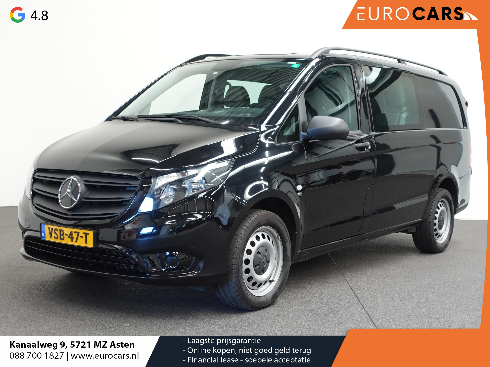 Mercedes-Benz Vito 114 CDI Lang Dubbele Cabine Automaat Airco App connect Bluetooth Parkeersensoren Trekhaak Cruise