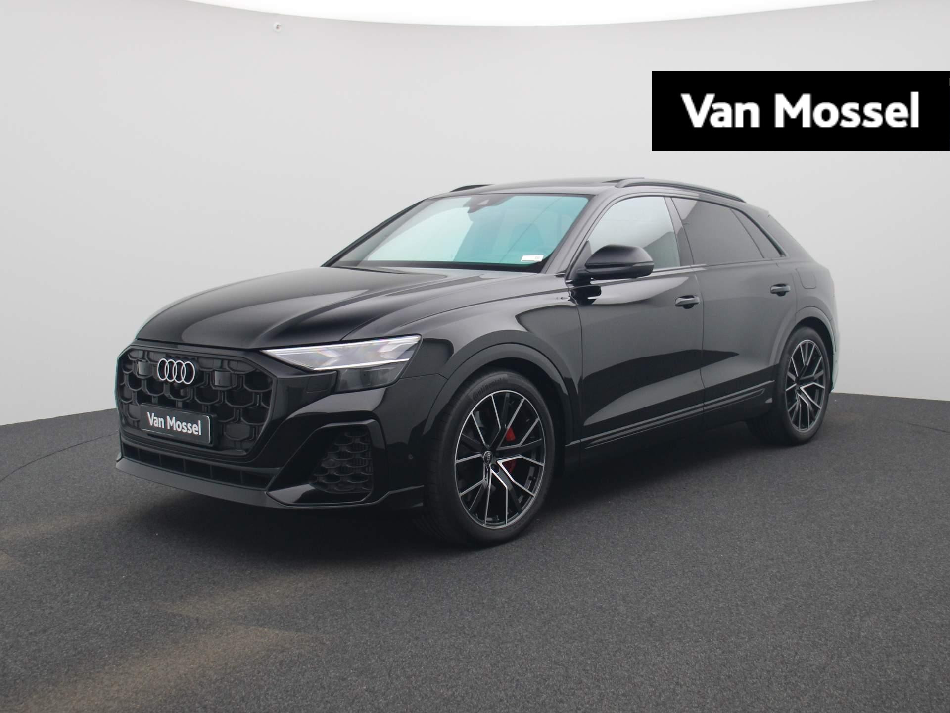 Audi Q8 60 TFSI e quattro Pro Line S Competition 490 PK | S-line | Automaat | Navigatie | 360 Camera | Panoramadak | Head-up Display | Luchtvering | B&O 3D Sound System| Dodehoeksensoren | Adaptive Cruise Control | Climate Control | Stoelverwarming voor- en achterin | Virtual Cockpit | Laser HD Matrix | Privacy glass |