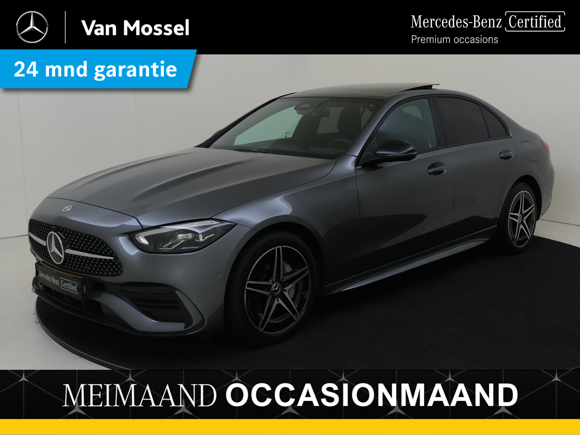 Mercedes-Benz C-Klasse 300 e AMG Line / Stoelverwarming / Achteruitrijcamera / Panaroma-schuifdak / Night-Pakket /