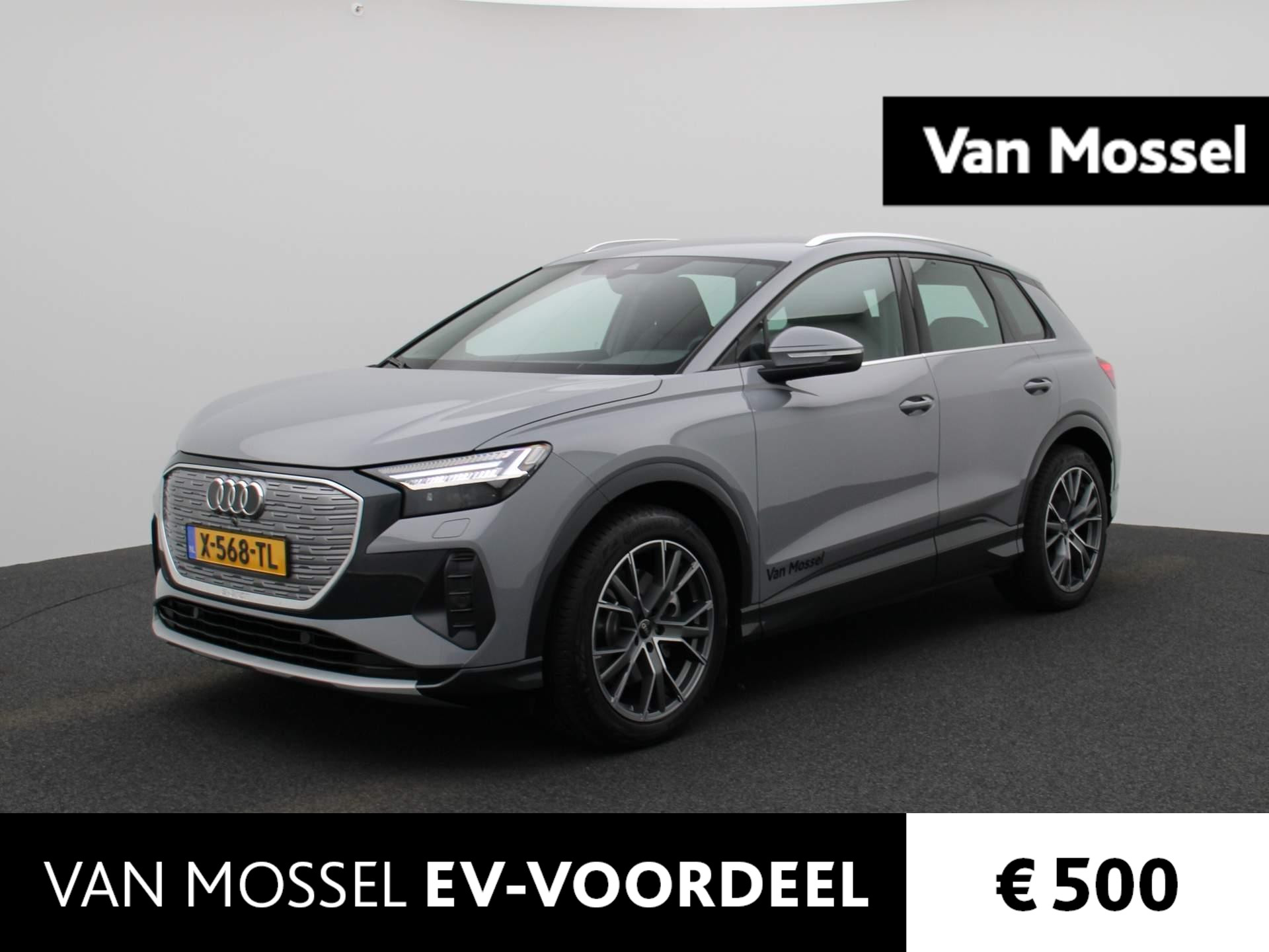 Audi Q4 e-tron 40 Advanced edition 77 kWh | Parkeerhulp achter | Voorbereiding voor trekhaak | 19 inch velgen | Audi soundsystem | Advanced exterieur | Kieselgrijs | Audi Connect | CarPlay | Android Auto | Advanced edition | Lichtpakket ambient lighting | Matrix-ledkoplampen |  Interieur met sportstoelen