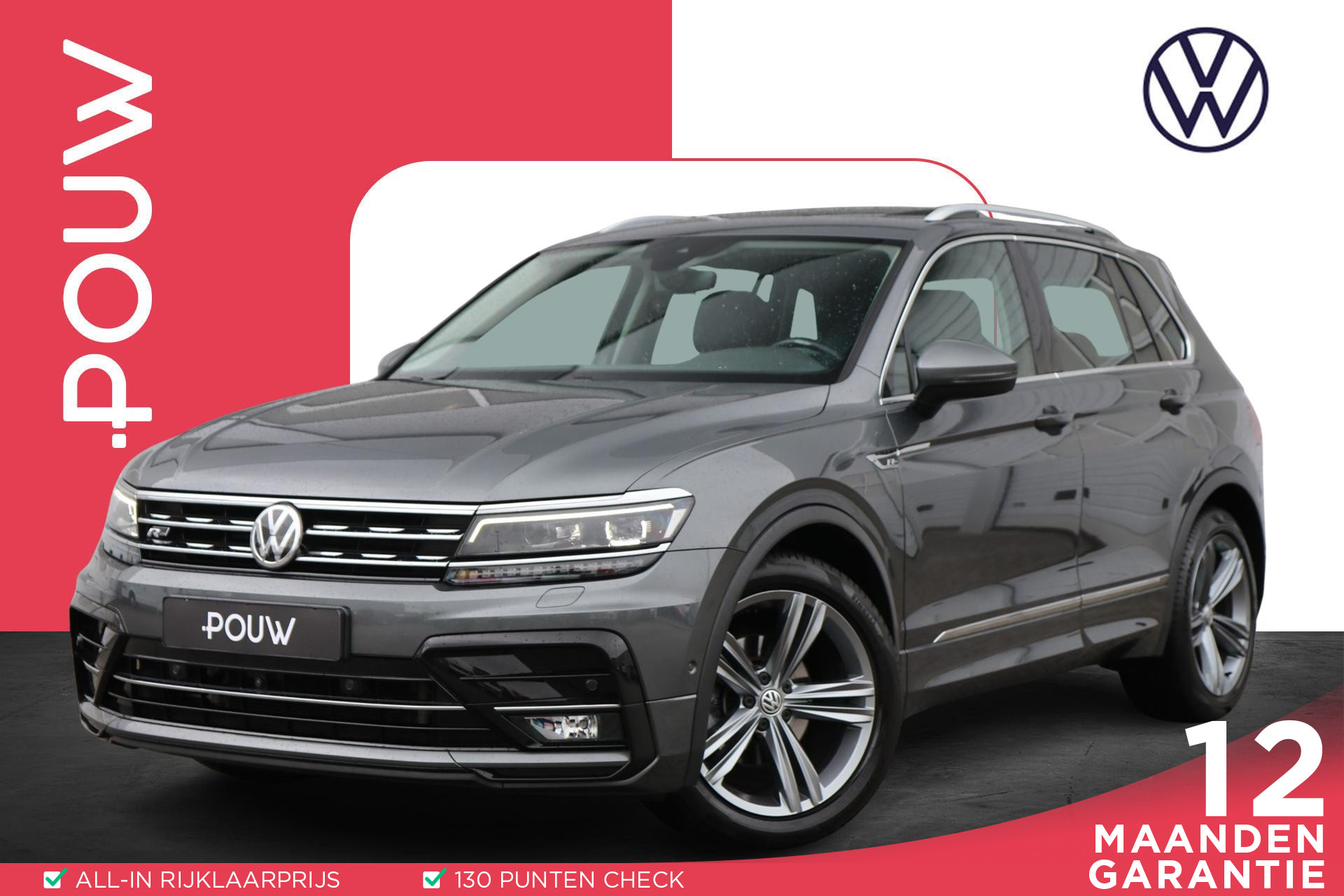 Volkswagen Tiguan 1.5 TSI 150pk DSG R-Line | Trekhaak | Panoramadak | 360 Camera | Leer | Elektrische Achterklep