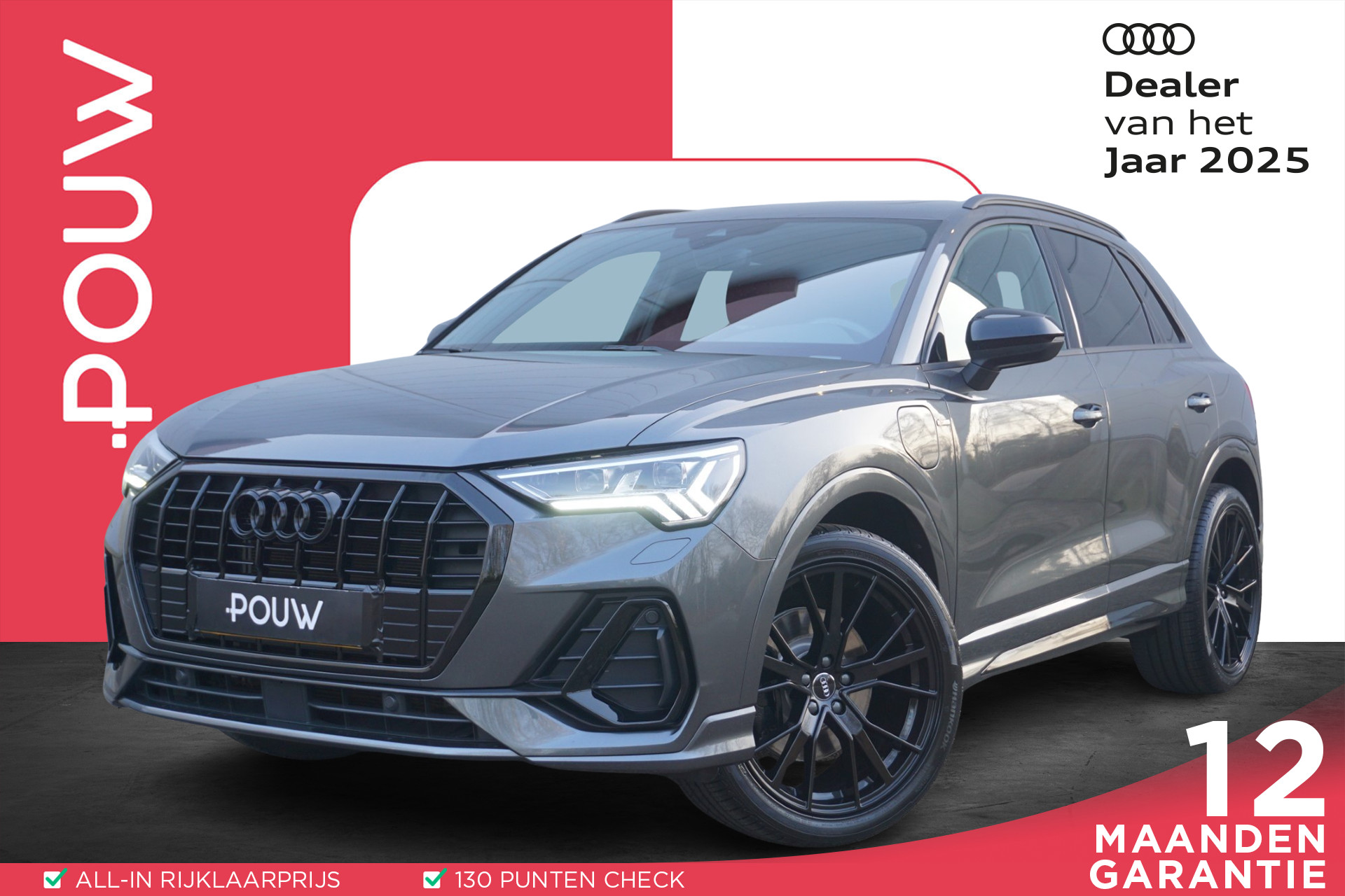 Audi Q3 45 TFSIe 245pk PHEV S Edition | Panoramadak | Dodehoeksensor | Matrix LED | Stoelverwarming | Leder