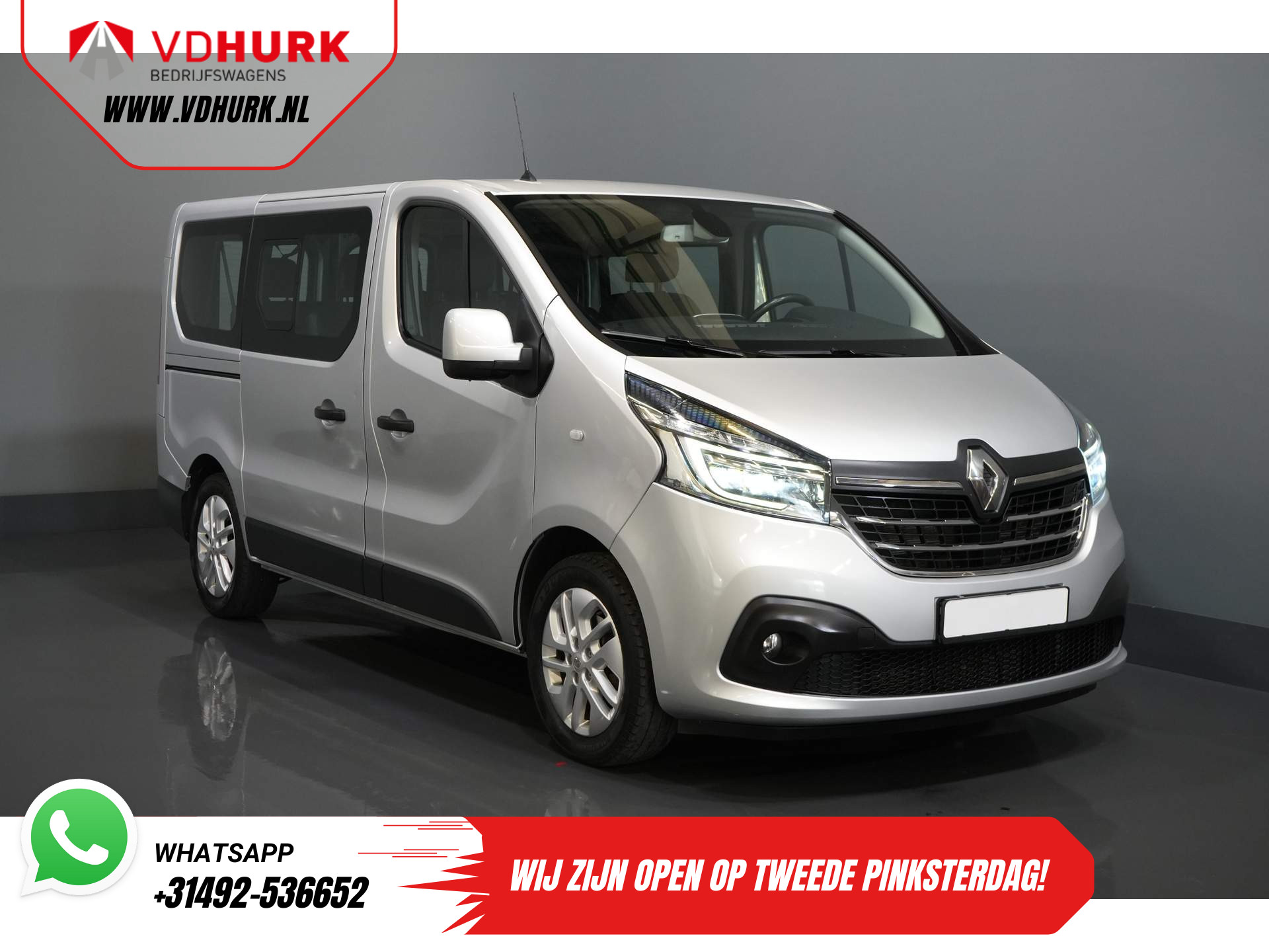 Renault Trafic 2.0 dCi 145 pk (€ 28.655 incl. BTW/BPM) Combi/ Kombi/ 9 Persoons/ 9 P/ Carplay/ Stoelverw./ Camera/ LMV/ PDC/ Cruise