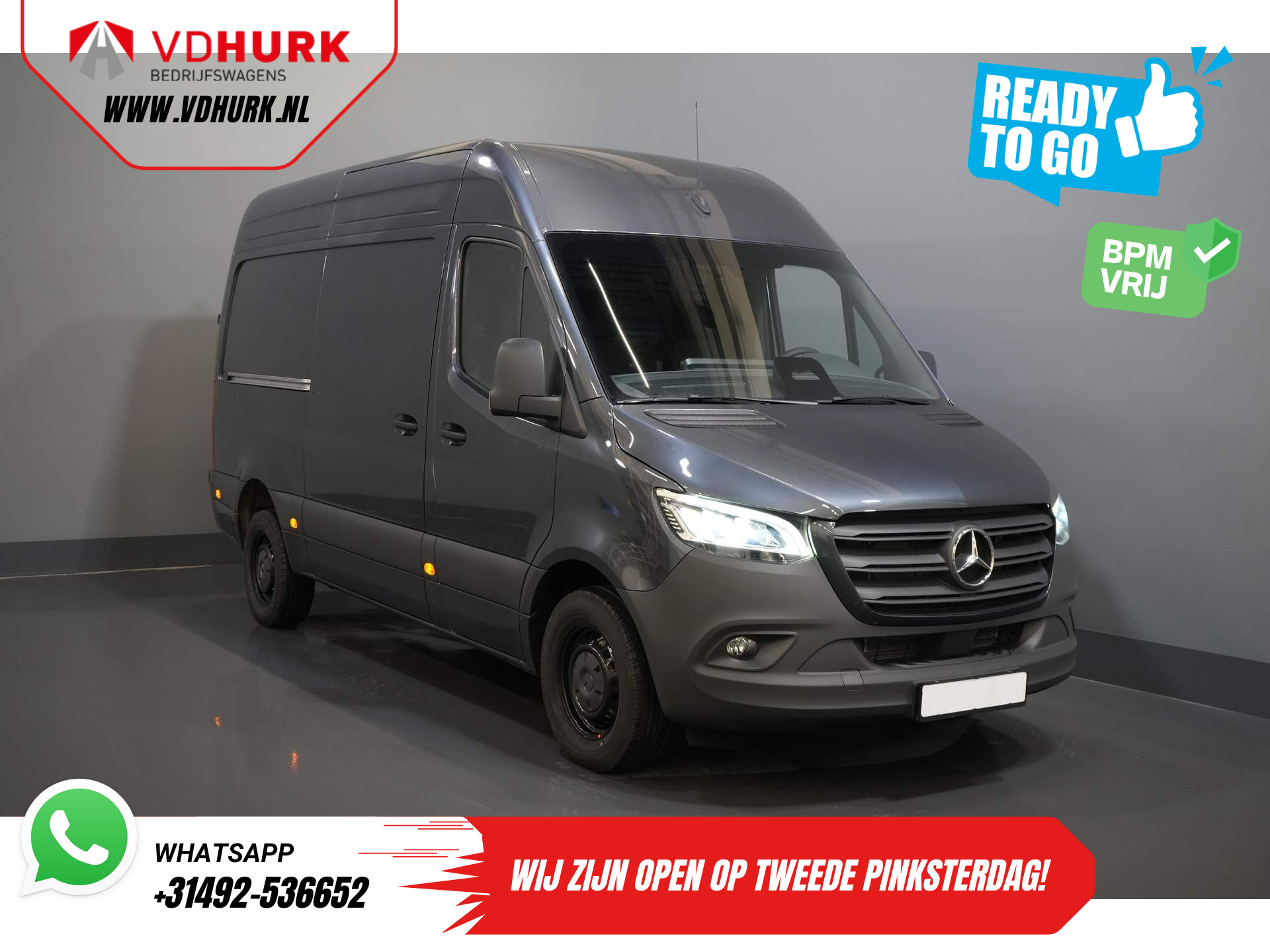 Mercedes-Benz Sprinter 319 CDI Aut. L2H2 BPM VRIJ LED/ 3.5t Trekverm./ Gev.Stoel/ Camera/ Cruise