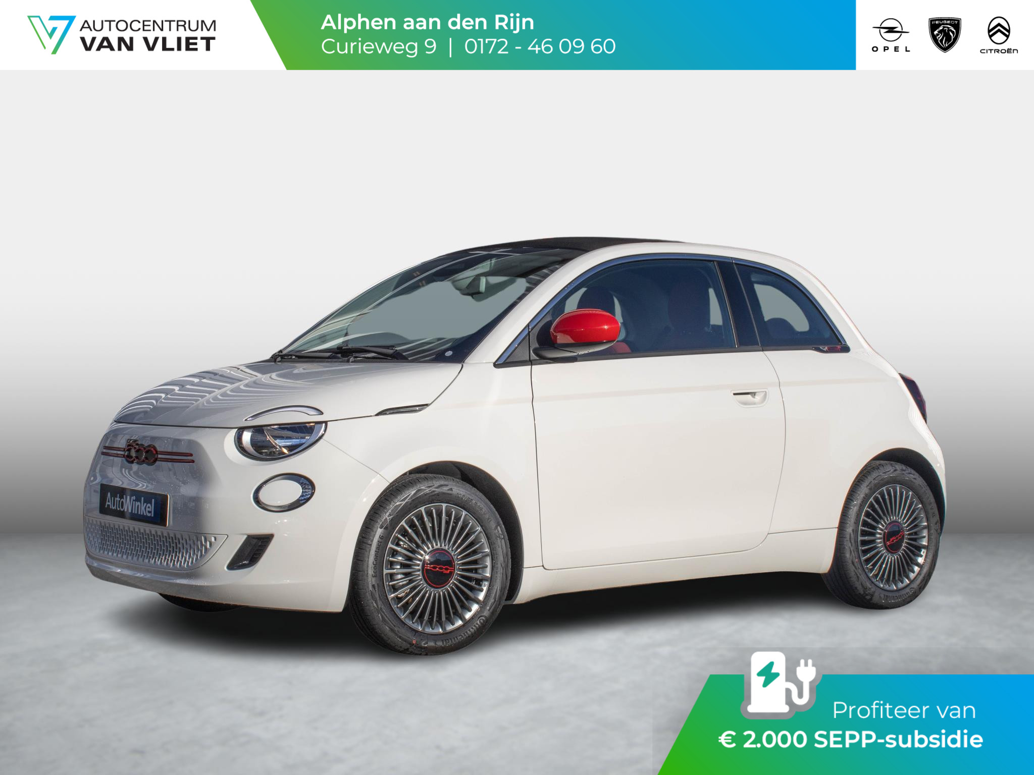 Fiat 500e RED Cabrio 42 kWh | Uit voorraad leverbaar ! | CarPlay | PDC |