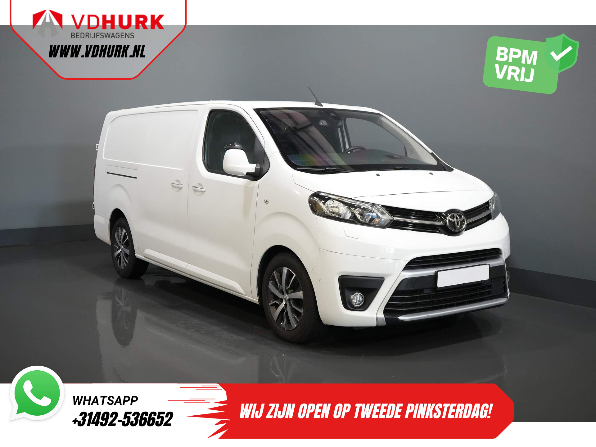 Toyota ProAce Worker 2.0 D-4D 180 pk Aut. L3 2x Schuifdeur/ Adapt. Cruise/ Alarm III/ Standkachel/ Stoelverw./ Keyless/ Climate/ CarPlay/ Camera
