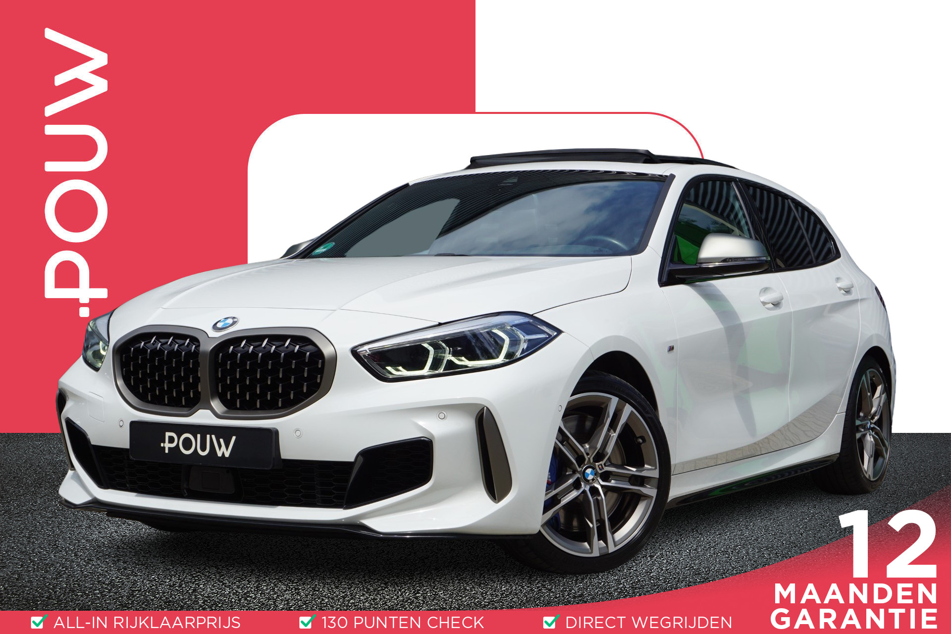 BMW 1 Serie M135i 306pk xDrive High Executive | Panoramadak | HUD | H&K | M-sport Remmen | Cockpit Pro