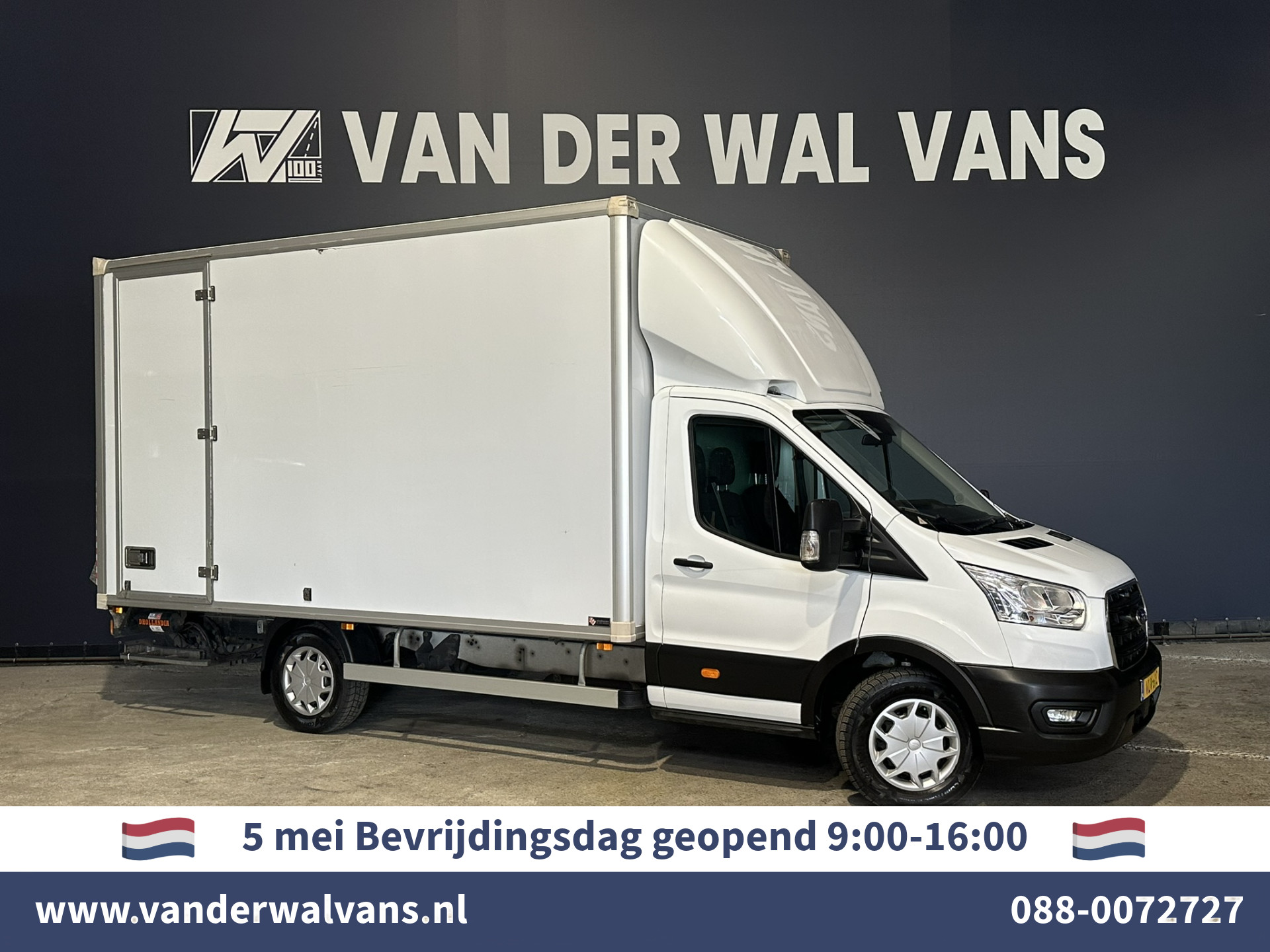 Ford Transit 2.0 TDCI 130pk Bakwagen 232cm Hoog Laadklep Zijdeur Euro6 Airco | Navigatie | Android Auto | Cruisecontrol Lat om Lat Betimmering, Stoelverwarming, Bijrijdersbank