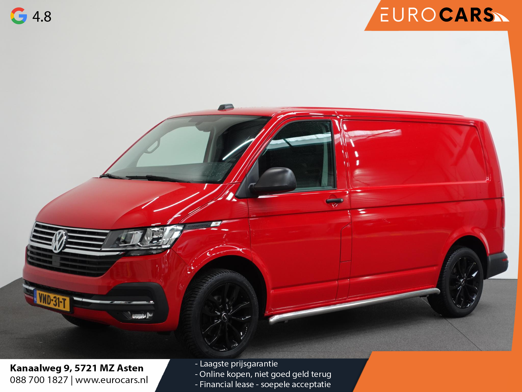 Volkswagen Transporter 2.0 TDI 150pk DSG Automaat 18" Velgen Trekhaak Apple Carplay/ Android Auto Cruise control Airco Sidebars Parkeersensoren