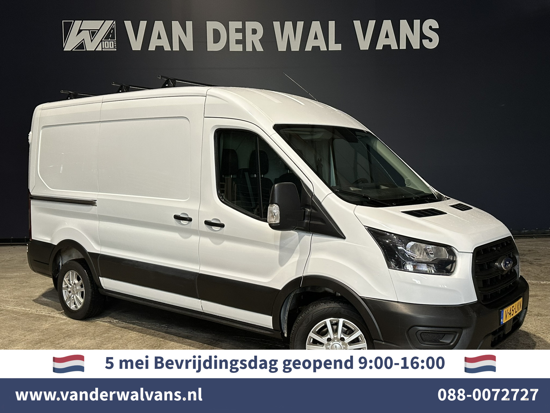 Ford Transit 2.0 TDCI L2H2 Euro6 Airco | Trekhaak | LM velgen | Verwarmde voorruit Dakdragers, Bijrijdersbank