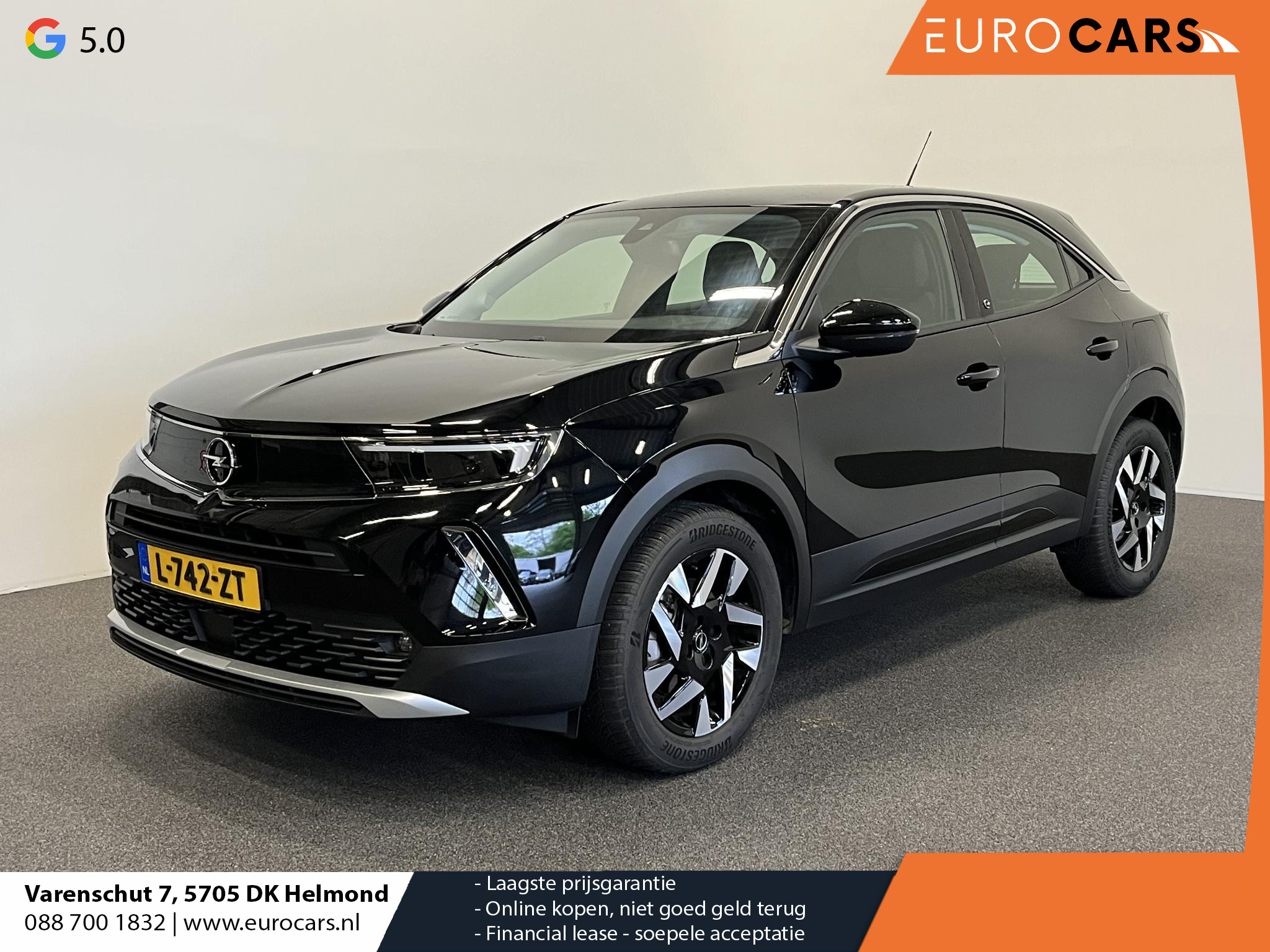 Opel Mokka-e Elegance 50-kWh 11kw bl. Navigatie Apple Carplay/Android Auto Camera Parkeersensoren achter Crusie Control Stoel-en stuurverwarming Ledverlichting Getinte ramen Climate Control