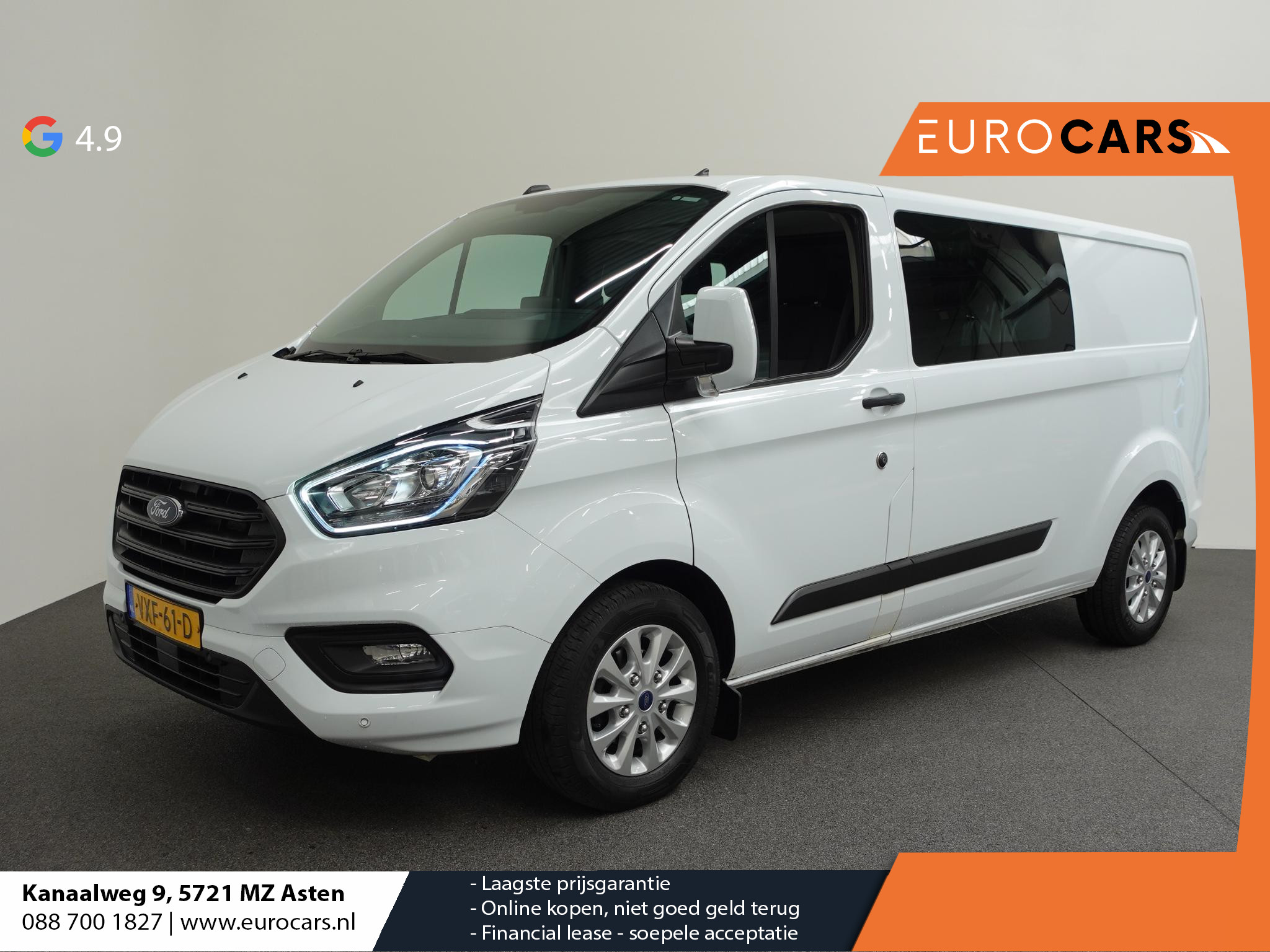 Ford Transit Custom L2H1 Automaat Dubbele cabine Trend Navi Trekhaak Cruise Control Parkeersensoren Airco Bluetooth Euro6