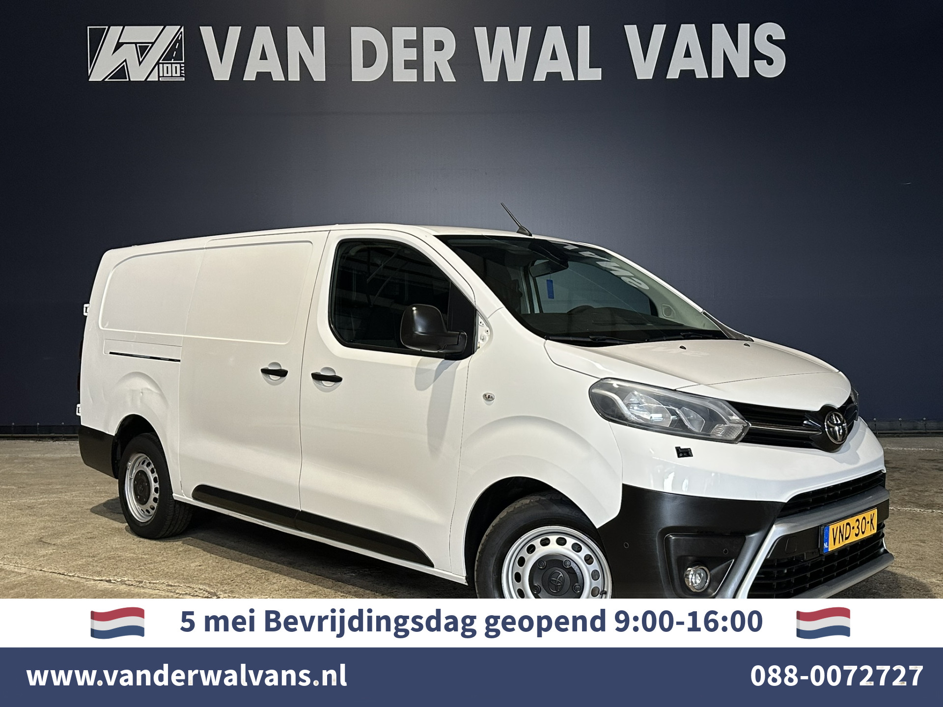 Toyota ProAce 2.0 D-4D 123pk L3H1 Euro6 ** Airco | Camera | Cruisecontrol | Parkeersensoren Bijrijdersbank, 2500kg trekvermogen