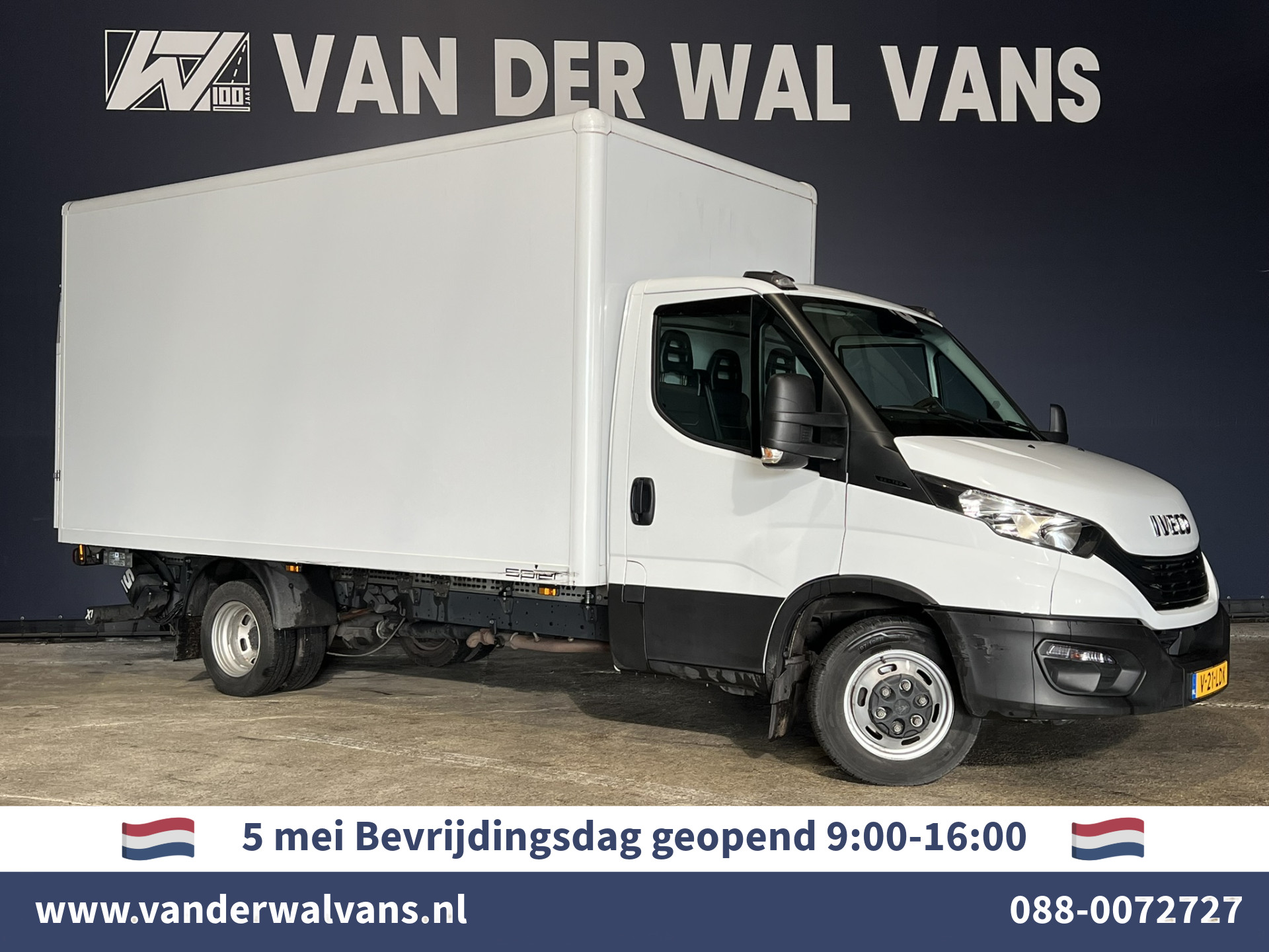 Iveco Daily 35C16V 156pk Bakwagen Laadklep Fabrieksgarantie Euro6 Dubbel Lucht Airco | Bijrijdersbank Bluetooth telefoonvoorbereiding, 910kg laadvermogen