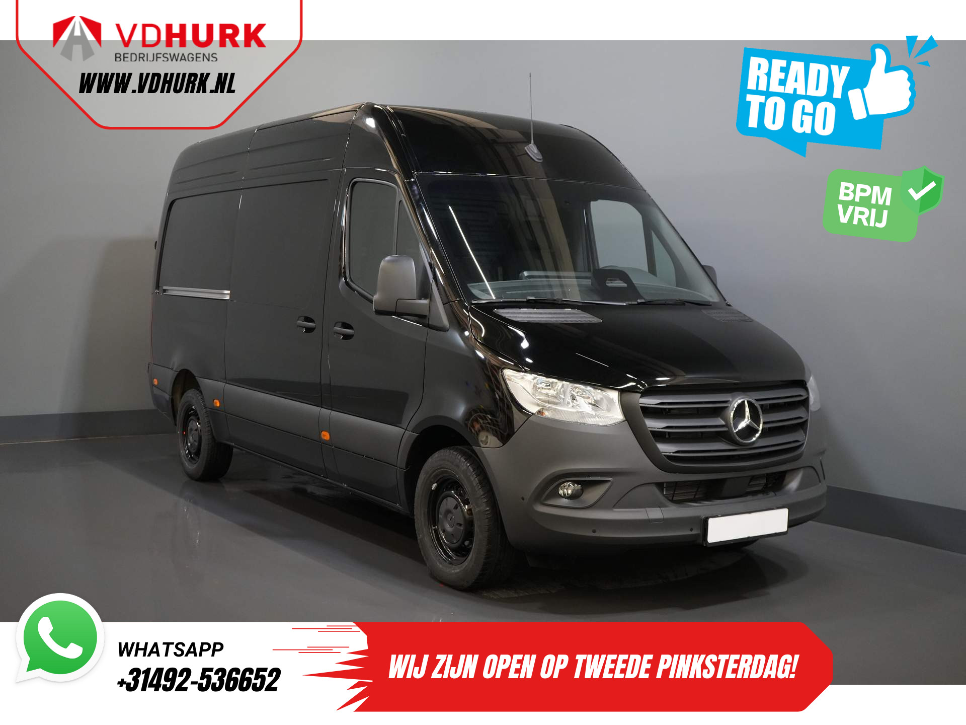 Mercedes-Benz Sprinter 317 CDI Aut. L2H2 BPM VRIJ! 3.5t Trekverm./ Betimmerd/ Camera/ Cruise/Trekhaak/ Opstap/ Gev.stoel