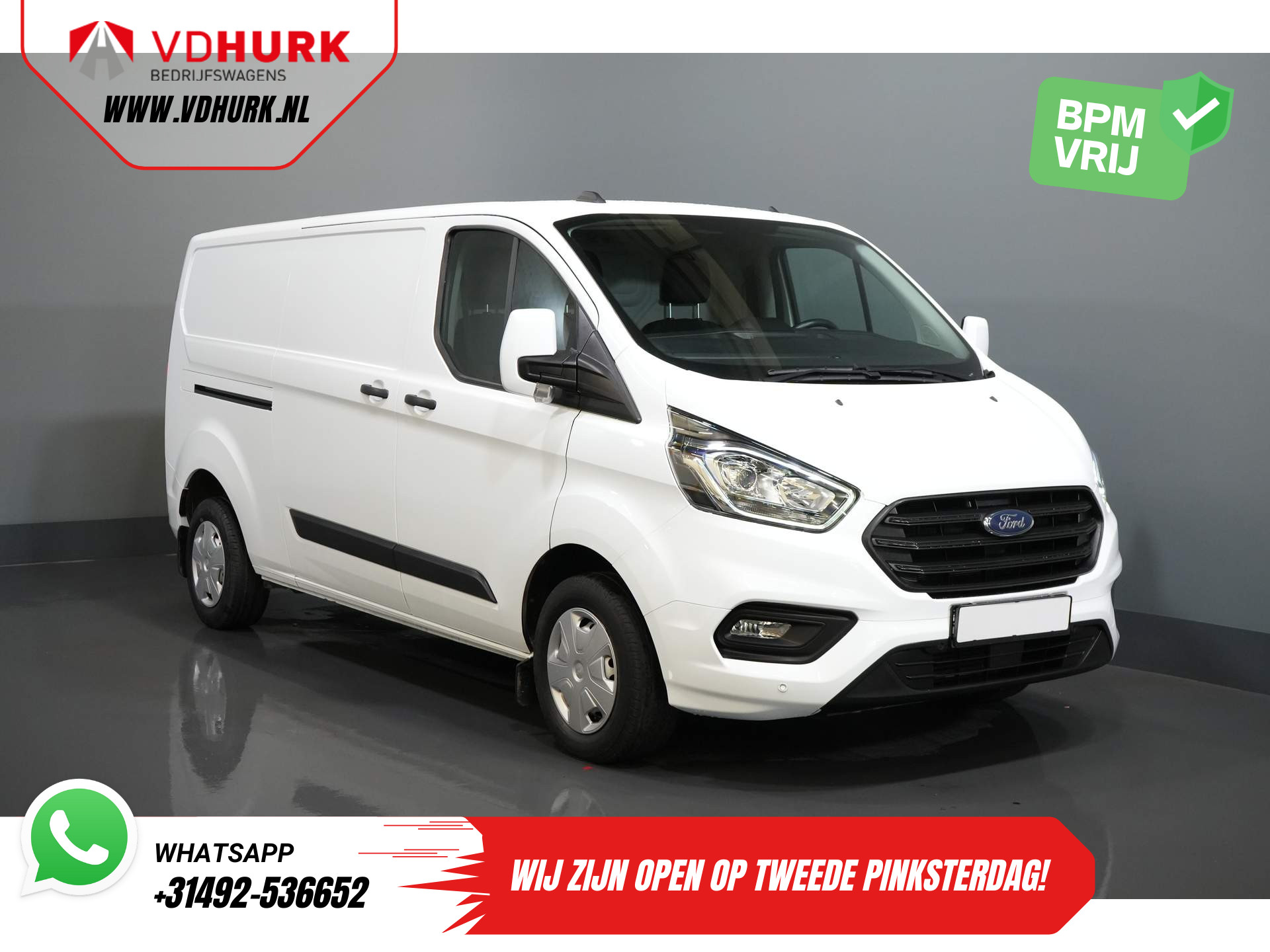 Ford Transit Custom 2.0 TDCI 130 pk L2 2.8t Trekverm./ Voorruit verw./ Cruise/ PDC V+A/ DAB