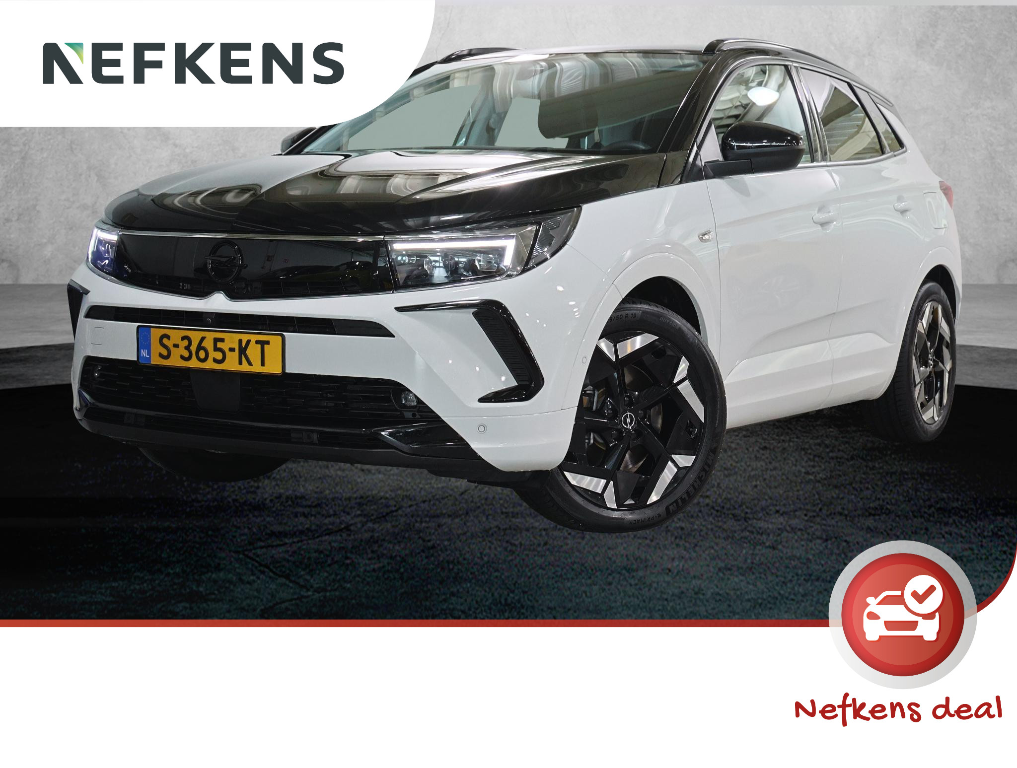 Opel Grandland 1.6 Turbo Plug-In Hybrid 4x4 GSe 300PK | Alcantara/Leer | 360° Camera | Stoel, Stuur & Voorruit verwarmd | NightVision | AppleCarPlay/AndroidAuto | AGR-Stoelen | Two-tone |