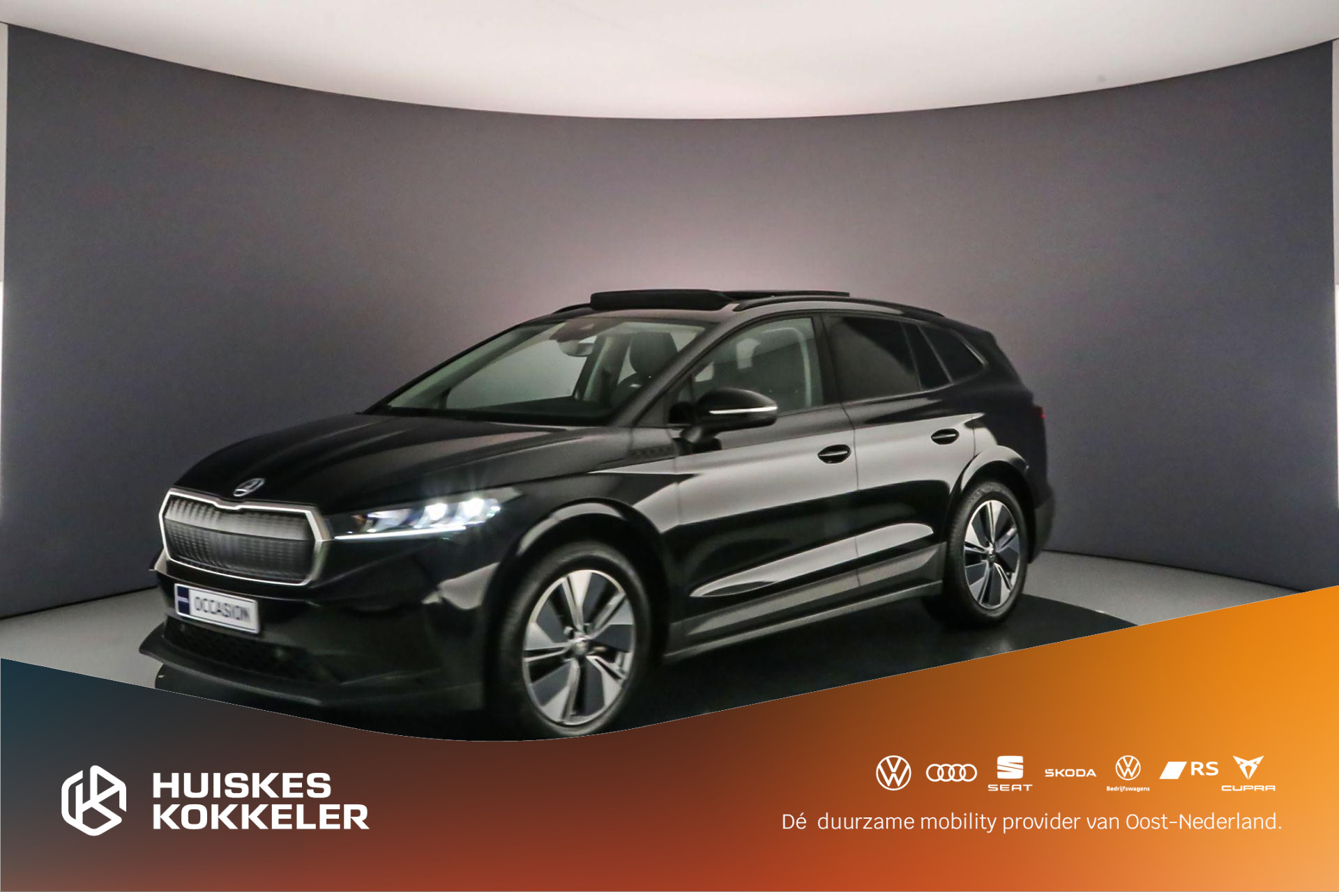 Škoda Enyaq iV 148pk Automaat Panoramadak, Adaptive cruise control, Navigatie, Stoelverwarming, LED verlichting, App connect, Parkeersensor achter, Airco, DAB