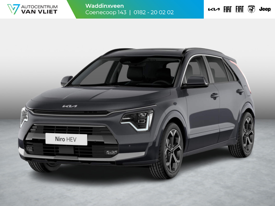 Kia Niro 1.6 GDi Hybrid ExecutiveLine ANWB Private Lease v.a. € 535,- | Snelle Levering | Schuif/Kanteldak | Stoel&Stuur Verwarming | Harman Kardon | 18'' lichtmetaal | Draadloos opladen smartphone