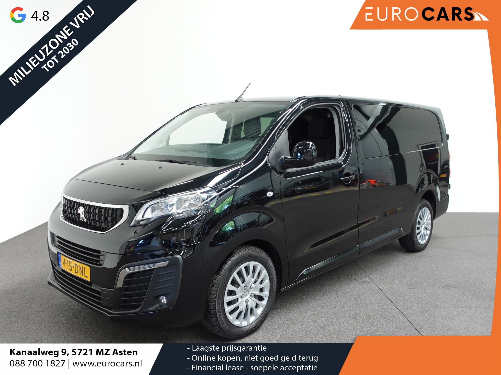 Peugeot Expert 2.0 180 PK Long Premium Dubbele Cabine Aut. Dubbele Cabine Airco Bluetooth LM Velgen Look pakket