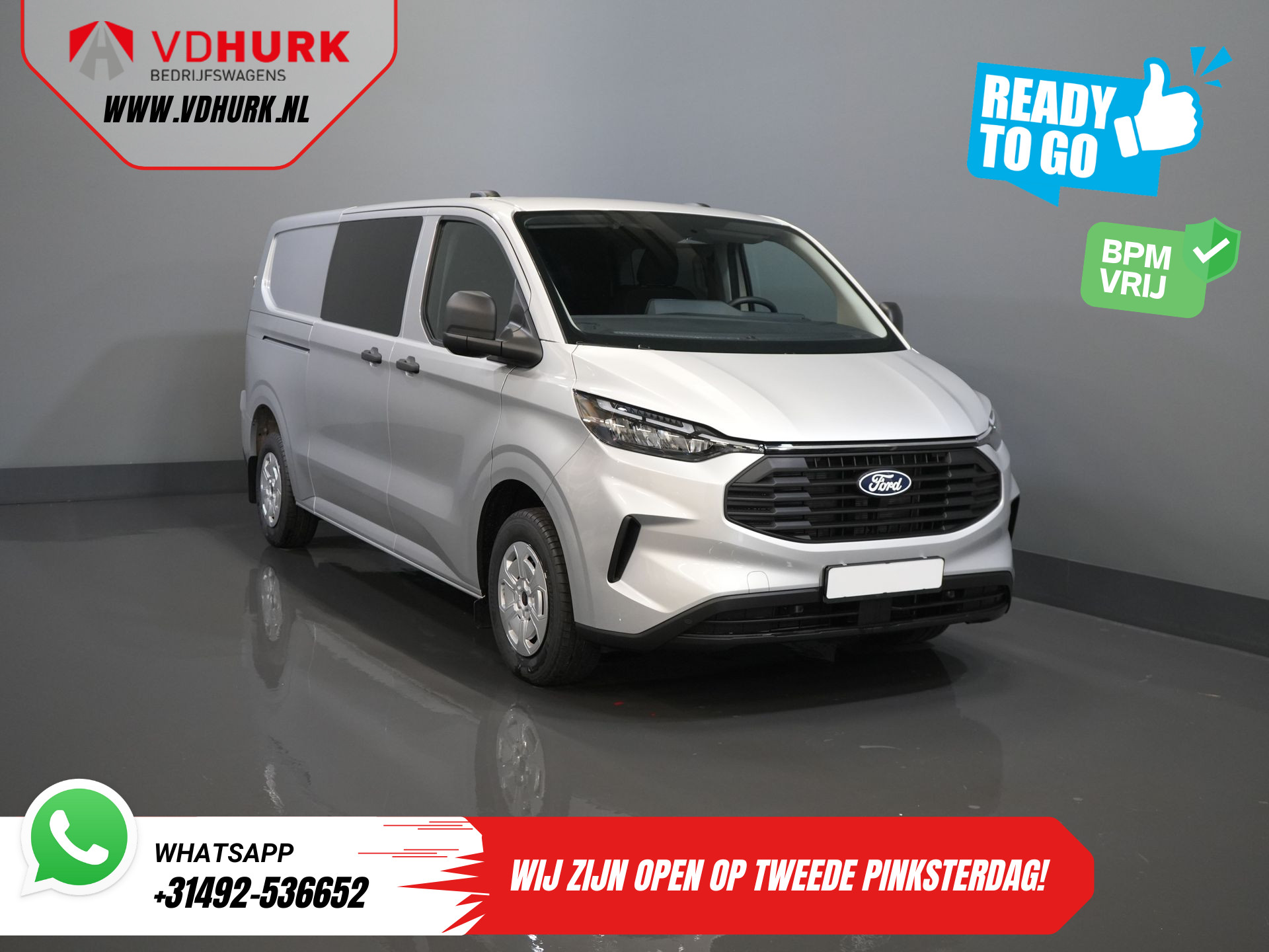 Ford Transit Custom 320 2.0 TDCI 150 pk L2 Trend DC Dubbel Cabine BPM VRIJ! Garantie 5J of 200.000 km/ 2xSchuifdeur/ LED/ Stoelverw./ Virtual Cockpit