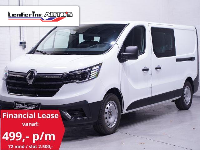 Renault Trafic 2.0 DCi 170 pk L2 Dubbel Cabine Aut. BPM vrij Navi 2x Schuifdeur, LED Koplampen, PDC achter, 5-Zits Nieuw