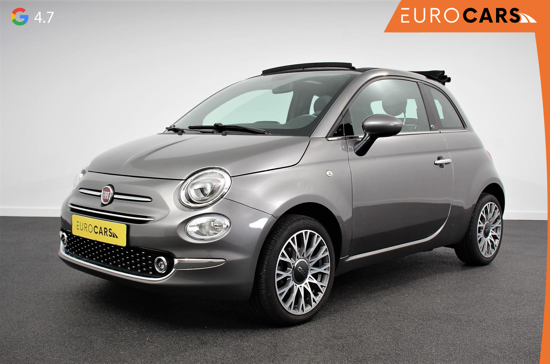 Fiat 500C 1.0 Hybrid Star Plus Leder Navigatie Digitale Cockpit Cruise Control Climate Control Lichtmetalen Velgen Parkeersensoren Achter