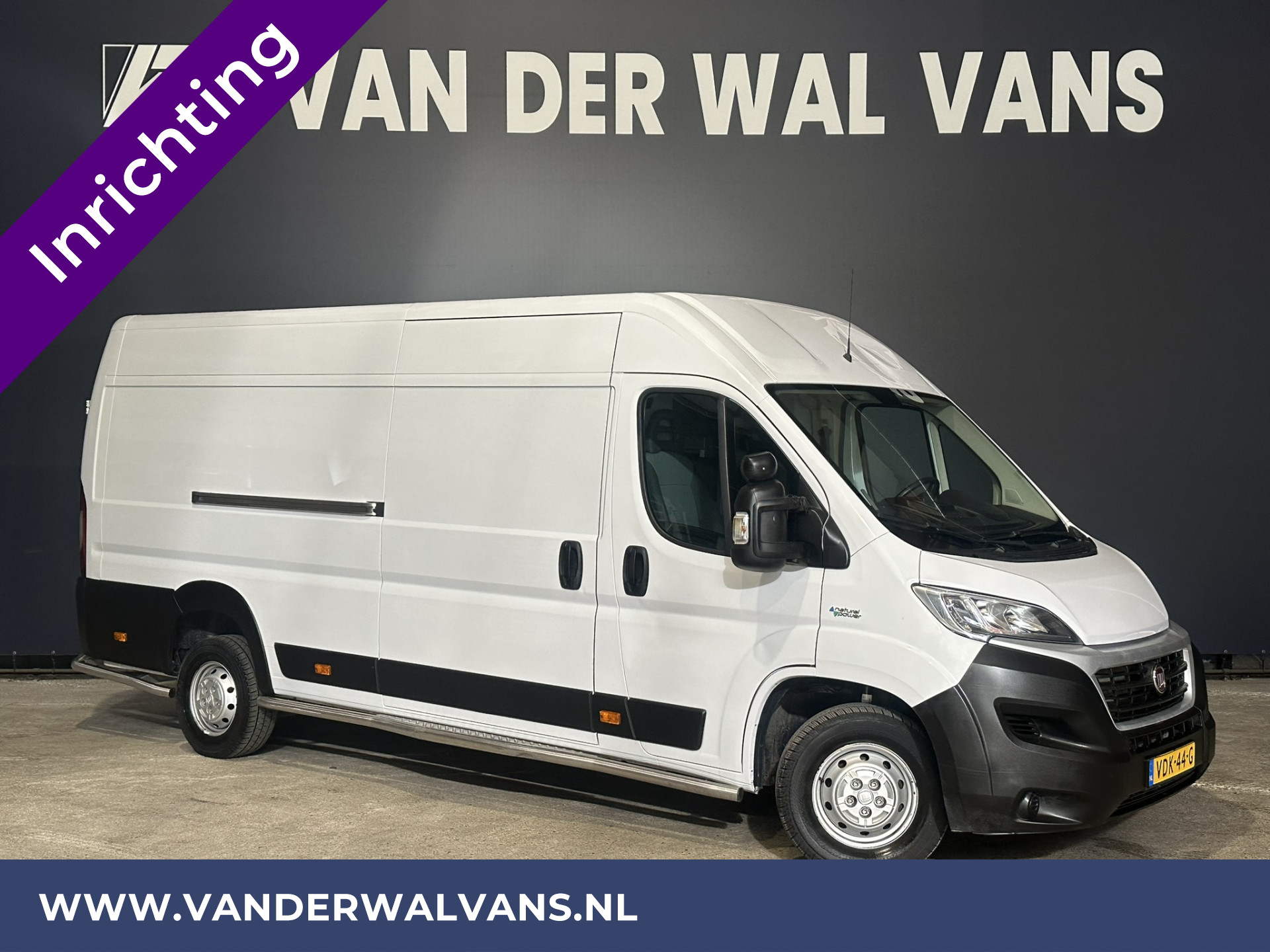 Fiat Ducato 3.0 NP 136pk L4H2 Post NL inrichting Euro6 Airco | Camera sidebars, 270 graden achterdeuren, schappen, doorloopdeur