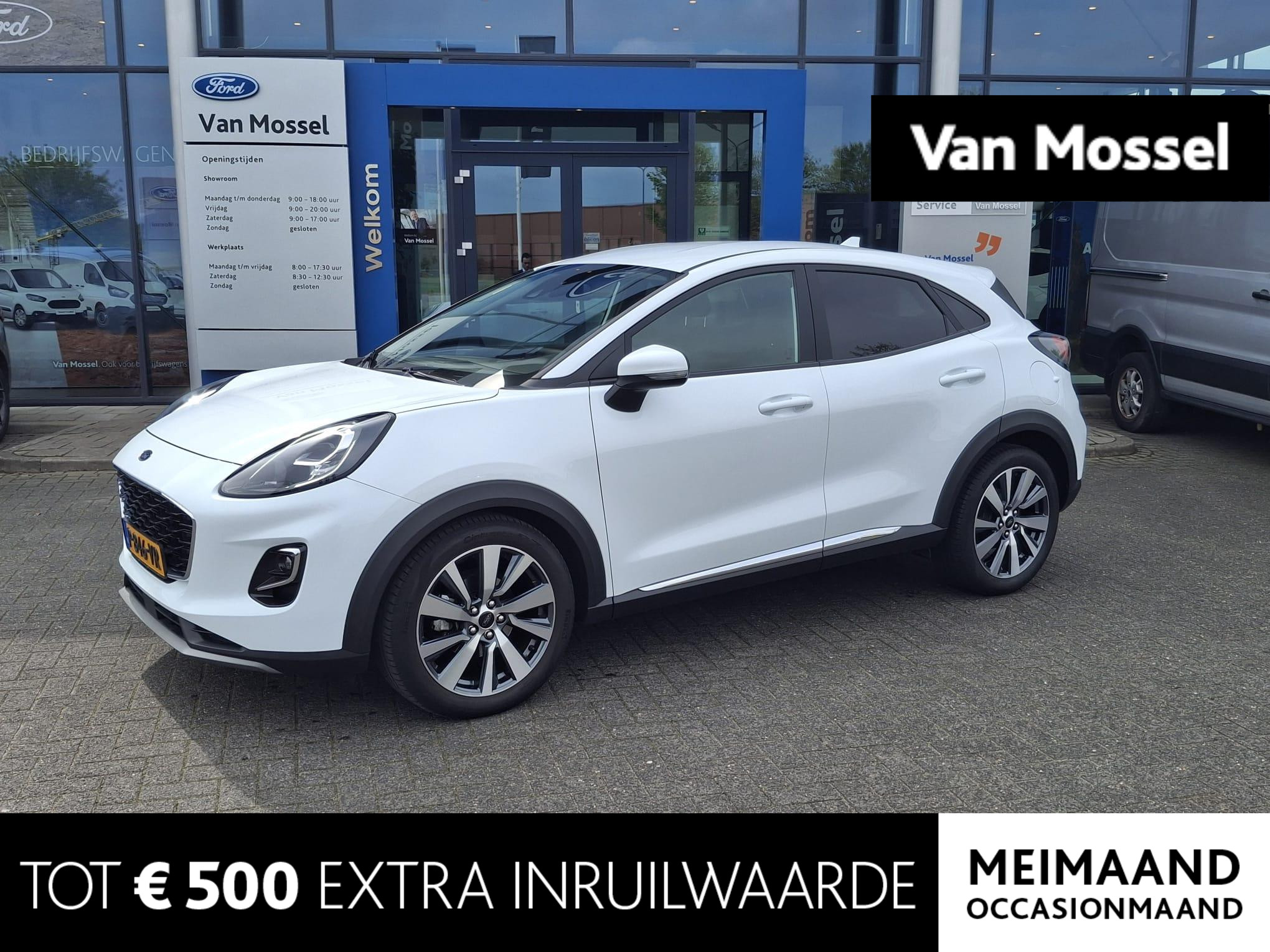 Ford Puma 1.0 EcoBoost Hybrid Titanium X | 125 P | Navigatie | Half leder | B&O | Parkeersensoren | Apple carplay / Android auto | 18'' lichtmetalen velgen
