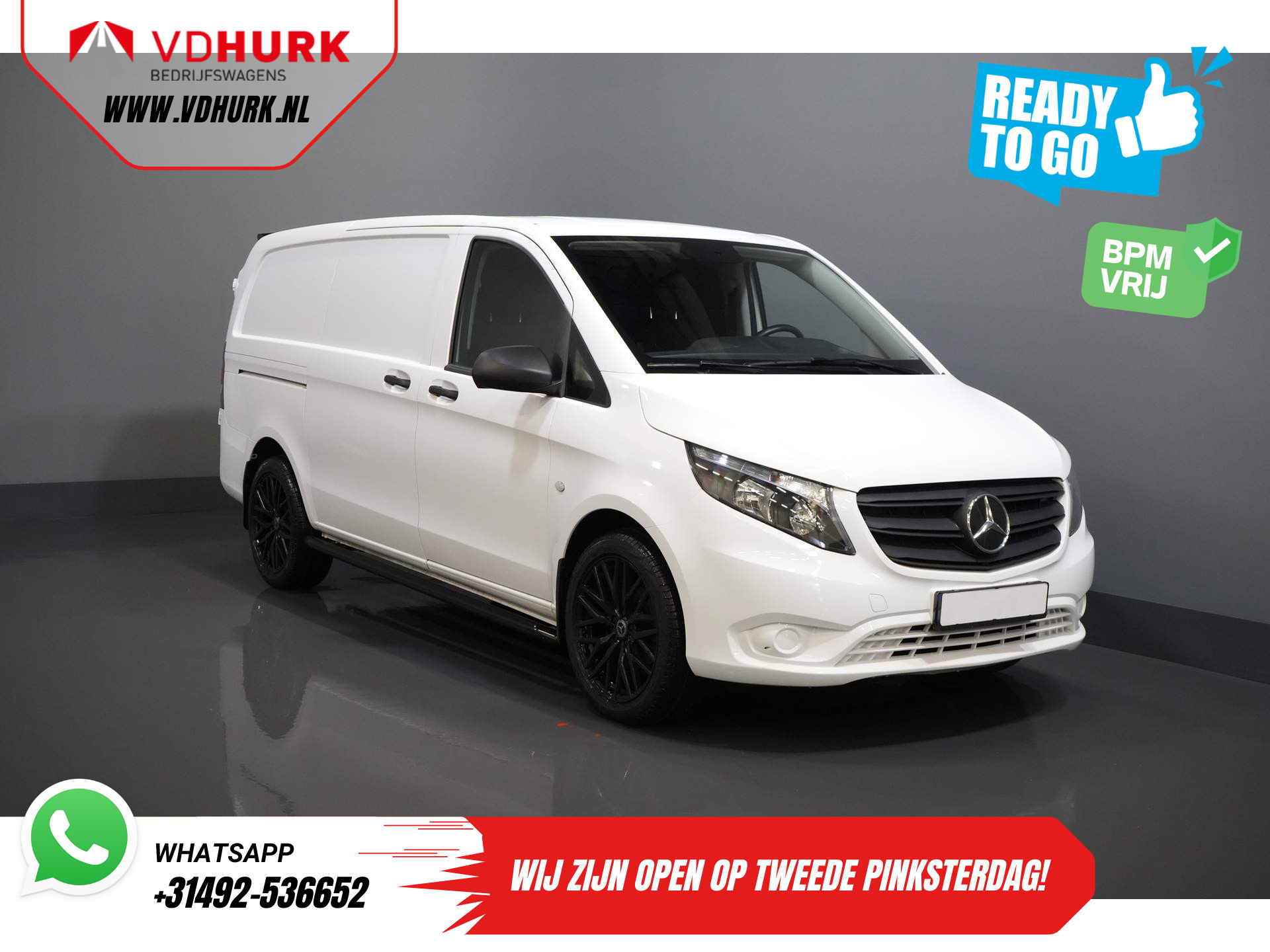 Mercedes-Benz Vito 114 CDI Aut. L2 BPM VRIJ! Ready2Go Adapt. Cruise/ 19"LMV/ Standkachel/ Stoelverw./ Inrichting/ Carplay/ Navi/ Camera/ Trekhaak