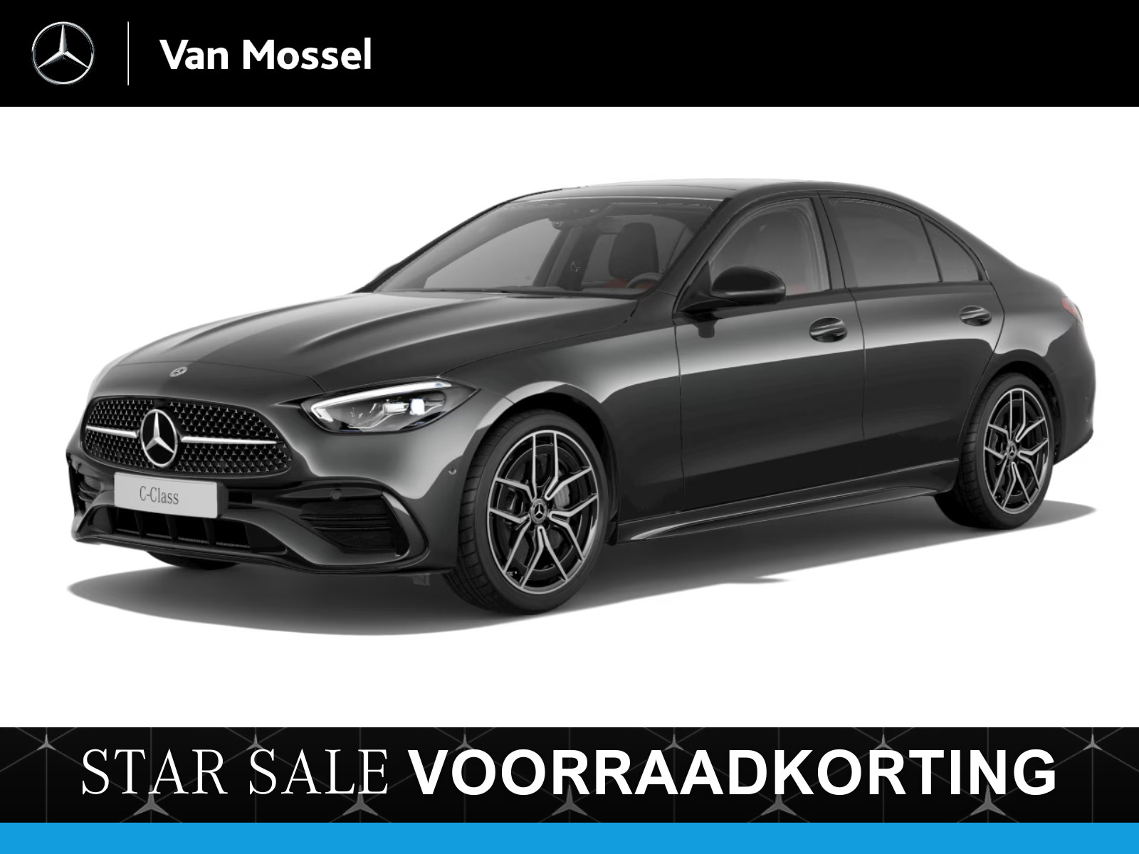 Mercedes-Benz C-Klasse 180 Star Edition Limited AMG-Line / Stoelverwarming / Achteruitrijcamera / Panaroma-schuifdak / Night-Pakket / Memory-Stoelen /