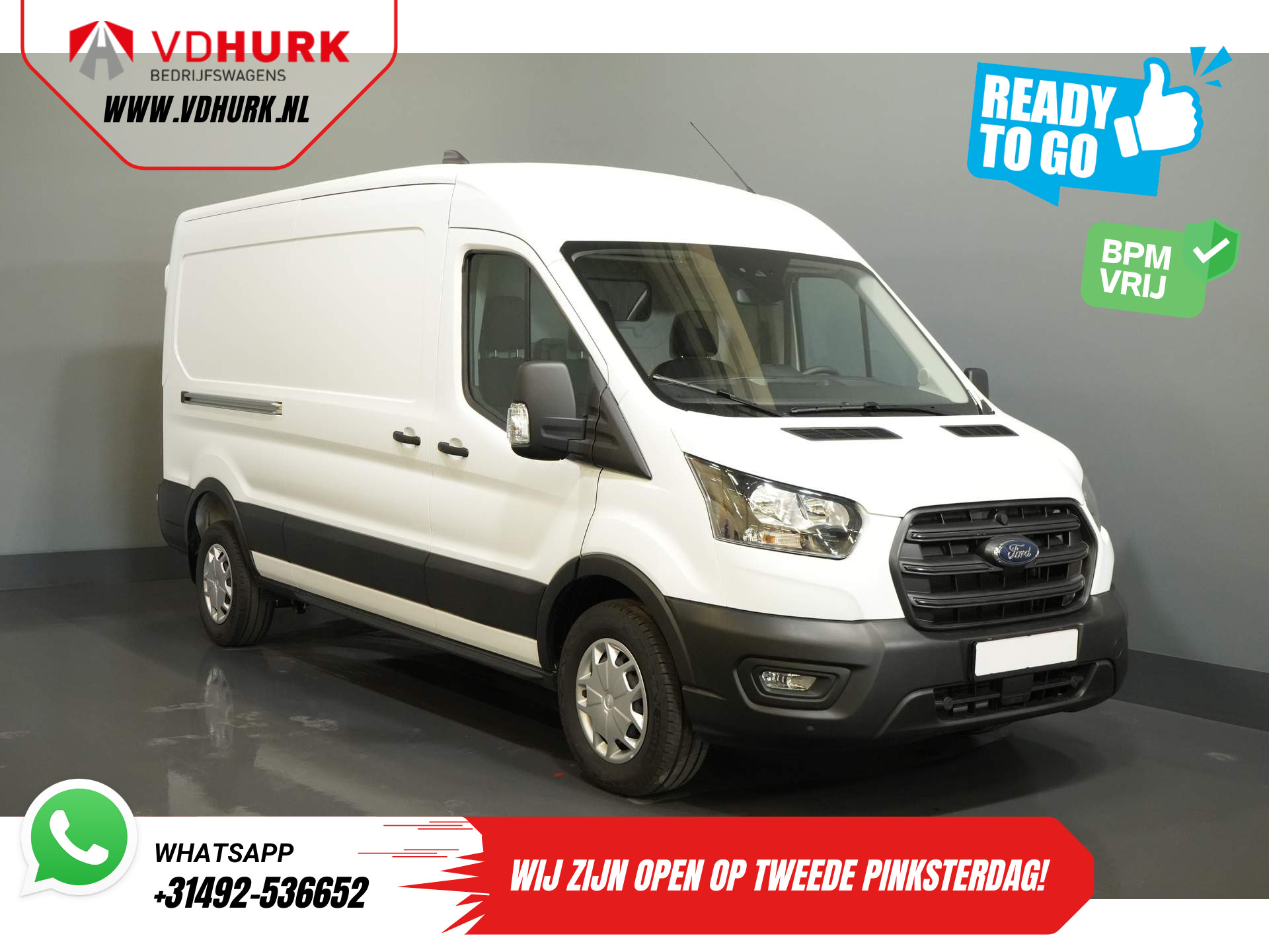 Ford Transit 350 2.0 TDCI 130 pk Aut. L3H2 Trend BPM VRIJ/ Cruise/ PDC V+A/ DAB/ Airco