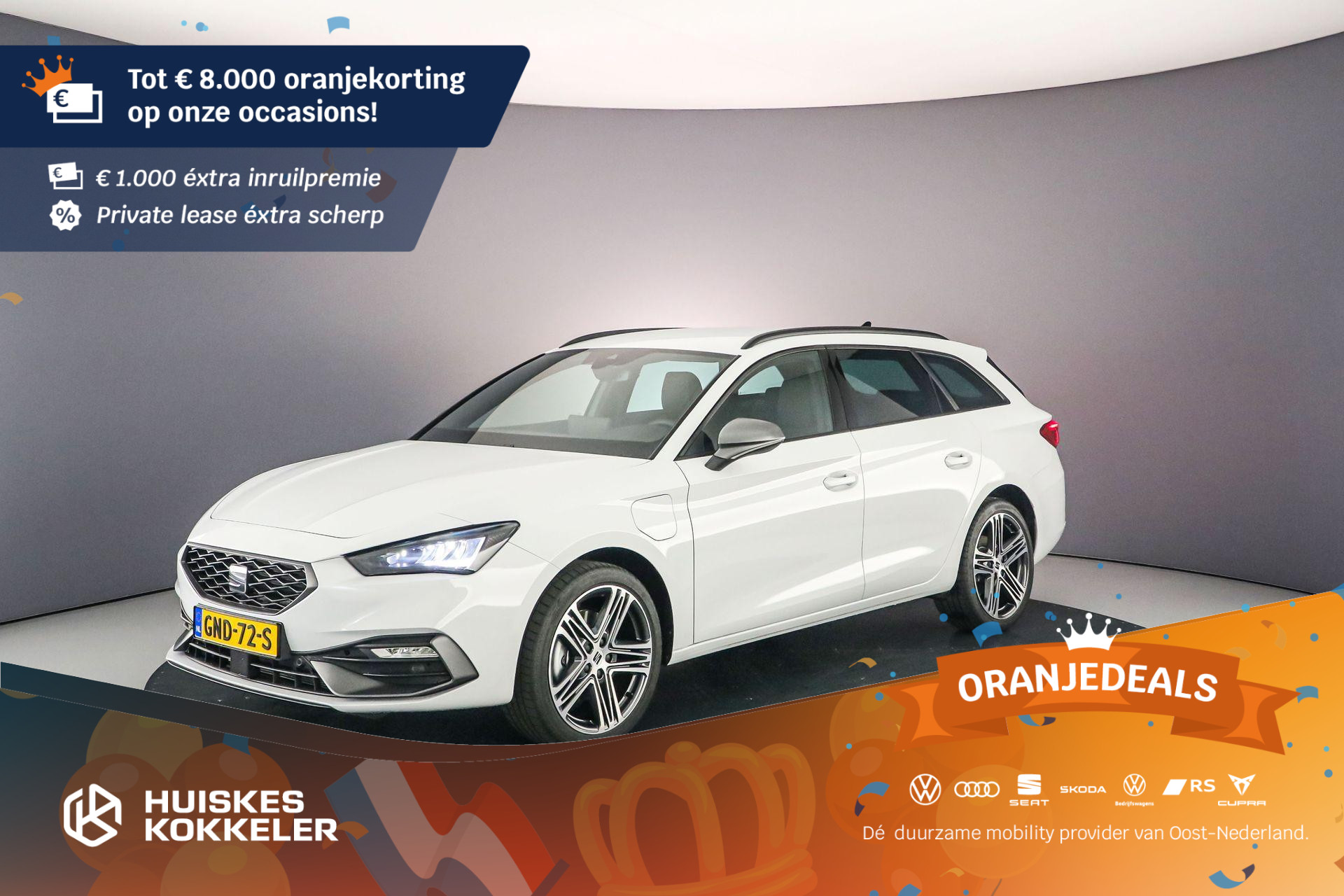 SEAT Leon Sportstourer FR First Edition 1.5 TSI eHybrid 204pk DSG Automaat Adaptive cruise control, Navigatie, Achteruitrijcamera, App connect, LED verlichting, Airco, Parkeersensoren
