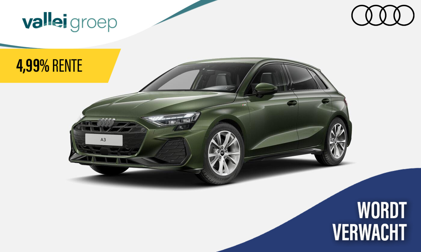 Audi A3 Sportback 30 TFSI 116 PK S edition | Glazen Panoramadak | Lichtpakket Pro ambient Light | Warmtewerend glas donker getint | Assis.pak driving+parking plus |