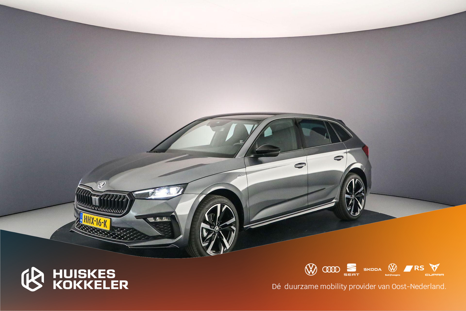 Škoda Scala Monte Carlo 1.0 TSI 115pk DSG Automaat Trekhaak, Panoramadak, Adaptive cruise control, Achteruitrijcamera, LED matrix koplampen, Elektrische achterklep, Stoelverwarming