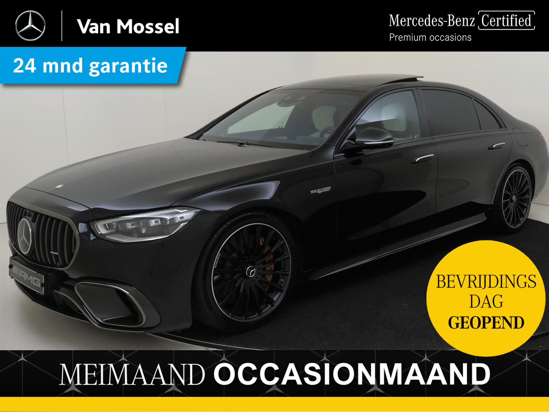 Mercedes-Benz S-Klasse AMG 63 S E Performance Lang /Panoramadak /Keramisch /Achterasbesturing /Massage stoelen /TV's Achter