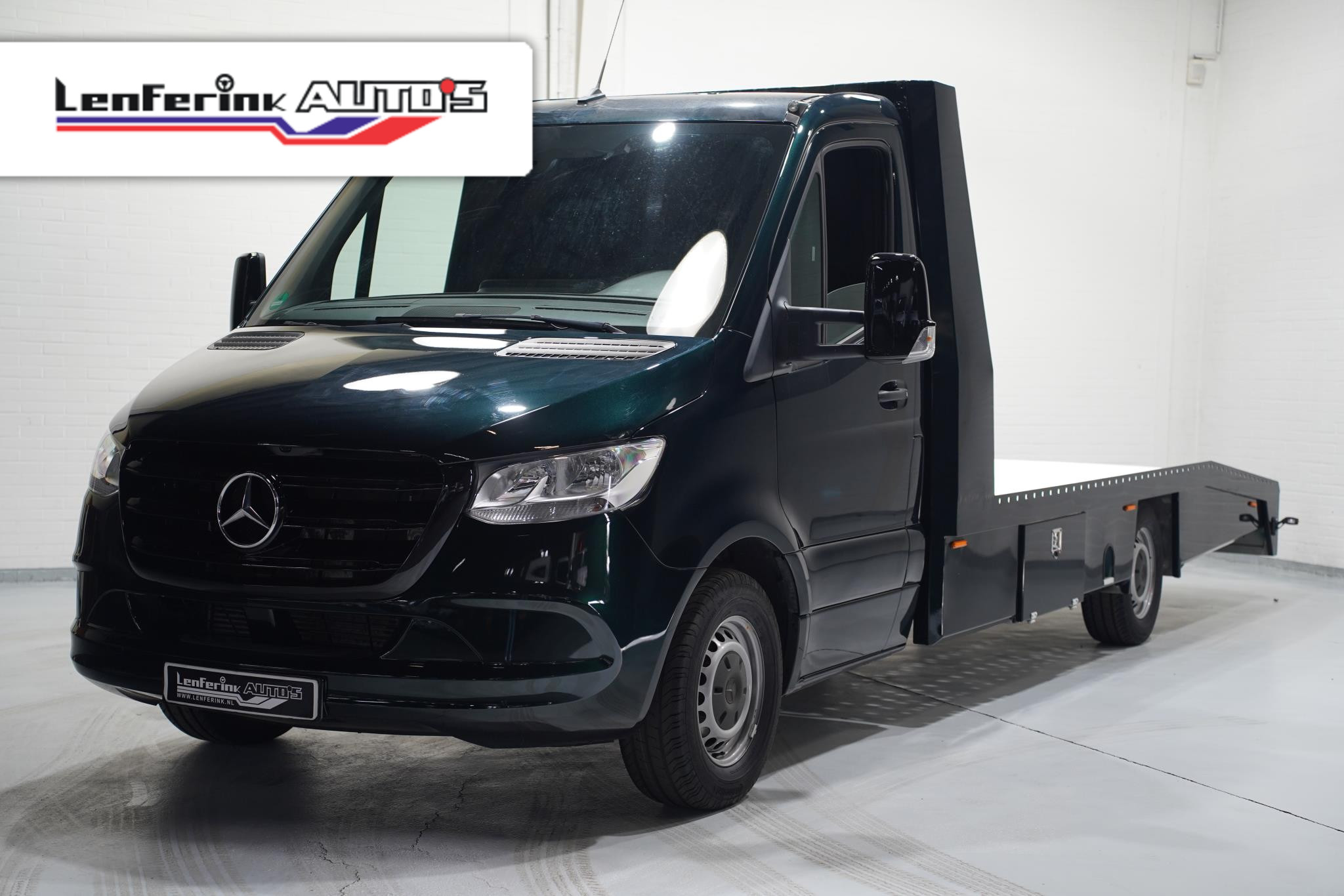 Mercedes-Benz Sprinter 316 CDI 163 pk Autotransporter Luchtvering Trekhaak 3.500 kg, Bumper in Kleur, Zwarte Grille, 2-Zits