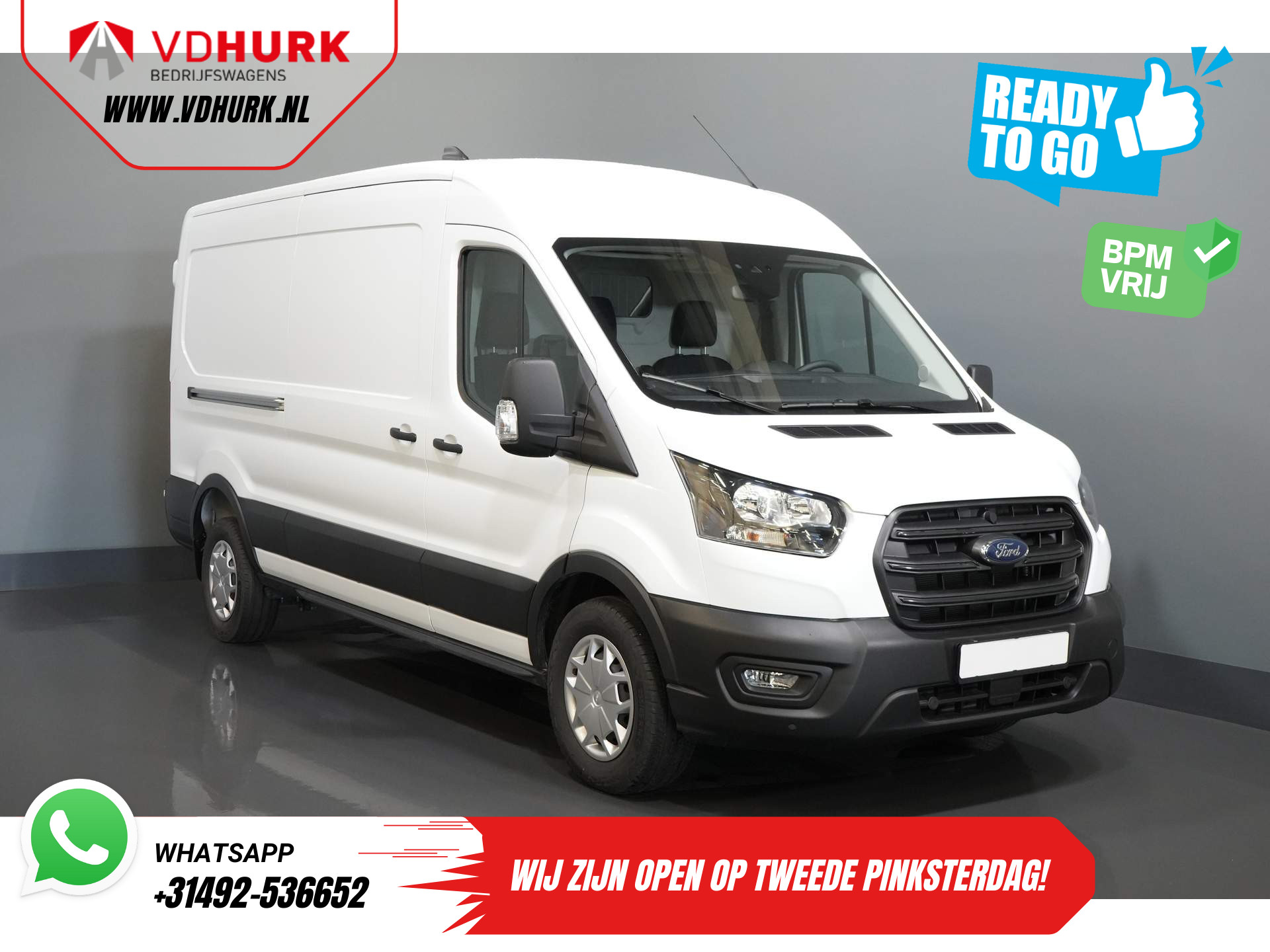 Ford Transit 350 2.0 TDCI 130 pk Aut. L3H2 Trend BPM VRIJ/ Cruise/ PDC V+A/ DAB/ Airco