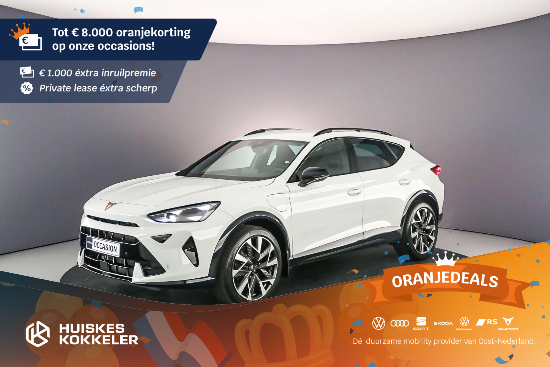 CUPRA Formentor VZ Performance "Nieuw model" 1.5 TSI e-Hybrid 272pk DSG Automaat Trekhaak, Adaptive cruise control, Achteruitrijcamera, Elektrische achterklep, Navigatie, Stuurwiel verwarmd