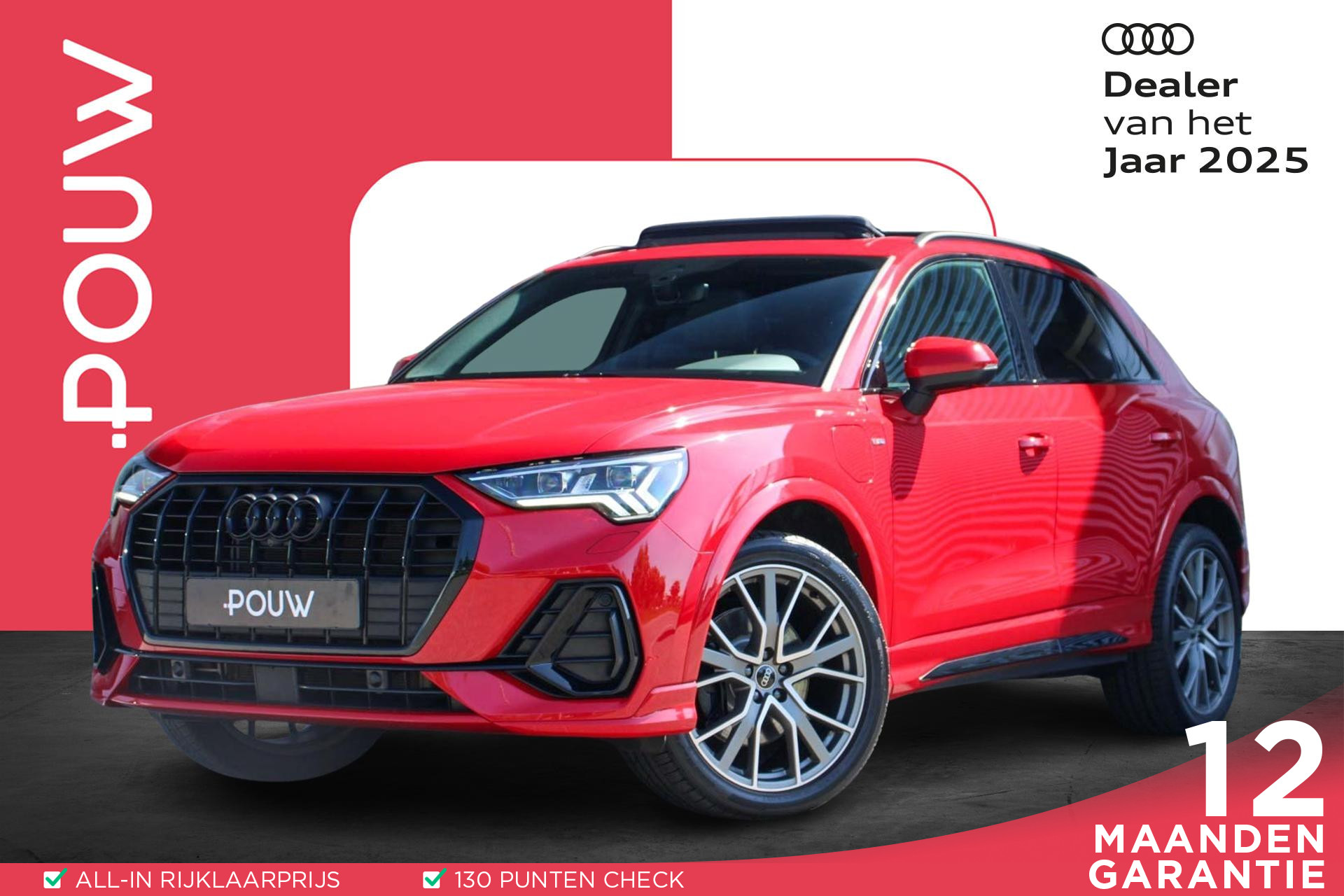 Audi Q3 45 TFSI e 245pk S Edition | Panoramadak | Topview Camera | Trekhaak | Stoelverwarming | Sonos