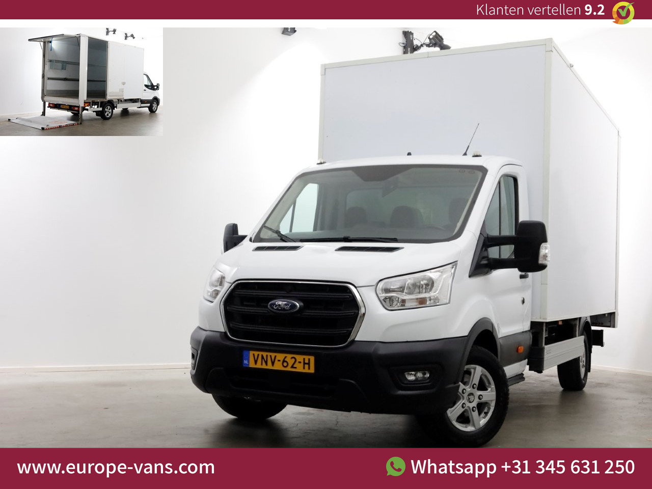 Ford Transit 350 2.0 TDCI 130pk Bakwagen met laadklep 1.211kg laadvermogen 03-2022