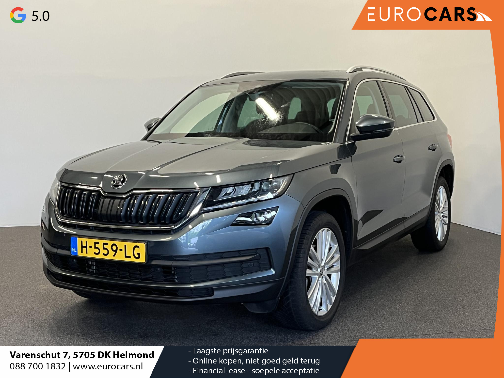 Škoda Kodiaq 1.5 TSI Business Edition 7p. Panoramadak Trekhaak Navigatie Carplay Adaptive Cruise Control Camera Parkeersensoren Blind Spot Assist Virtual Cockpit Stoelverwarming Climate Control