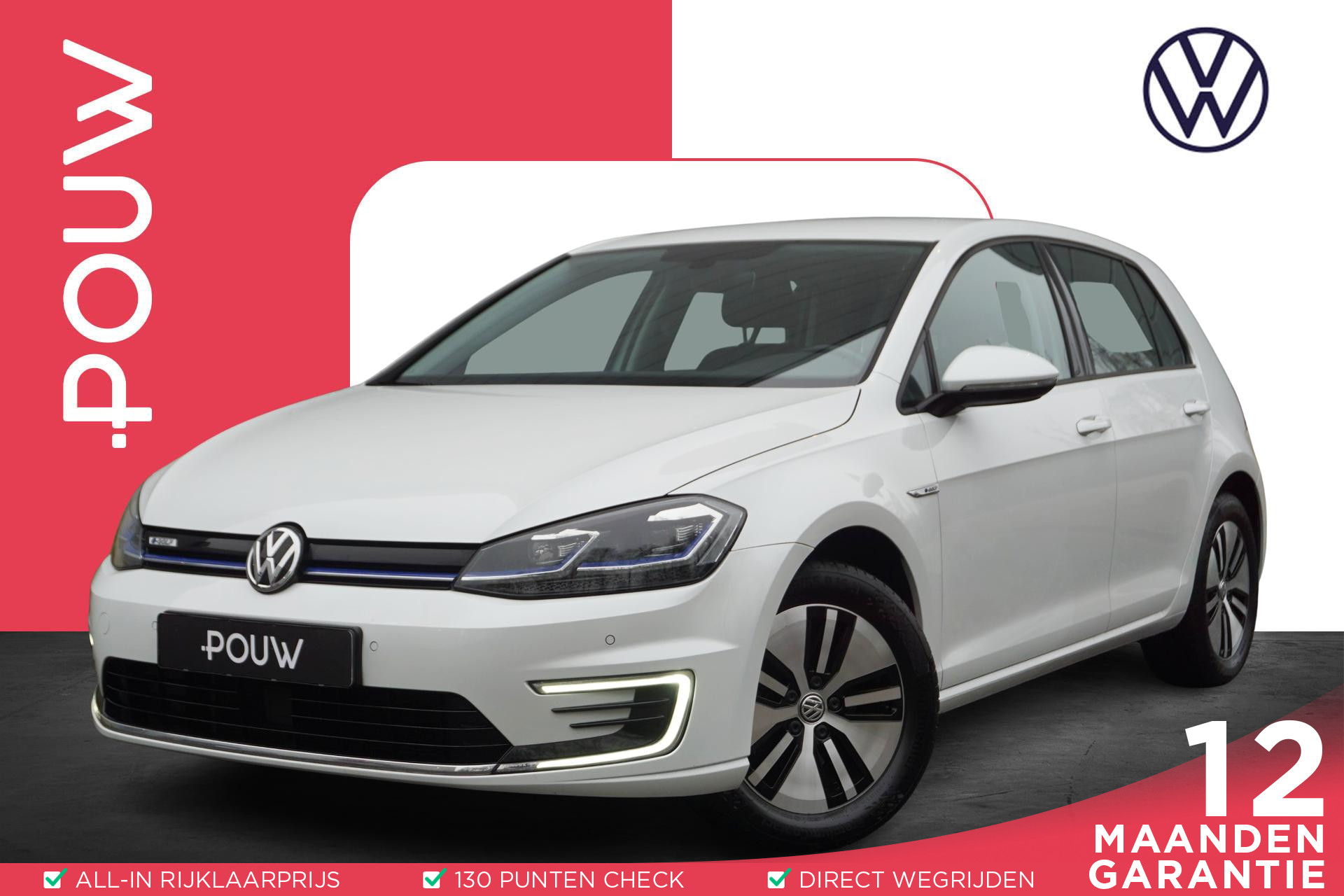 Volkswagen e-Golf 136pk E-DITION | SoH 90% | Adaptive Cruise | Navigatie | Parkeersensoren V+A