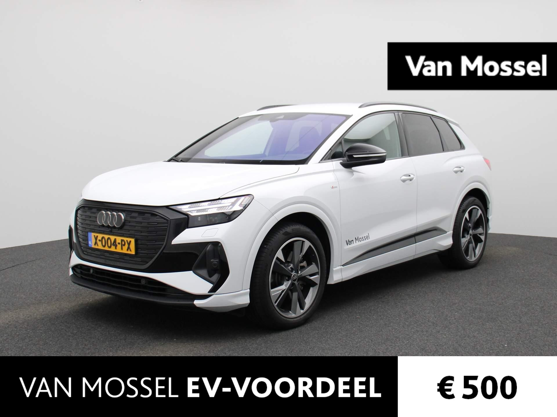 Audi Q4 e-tron 50 quattro S edition 77 kWh 299 PK | Navigatie Pro | Sonos Premium | Dynamiekpakket plus | Comfortpakket plus | Comfortsleutel | Veiligheidspakket plus | Achteruitrijcamera | Optiekpakket zwart | Stuurverwarming | Lichtpakket ambient light plus | Verwarmbare voorruit |