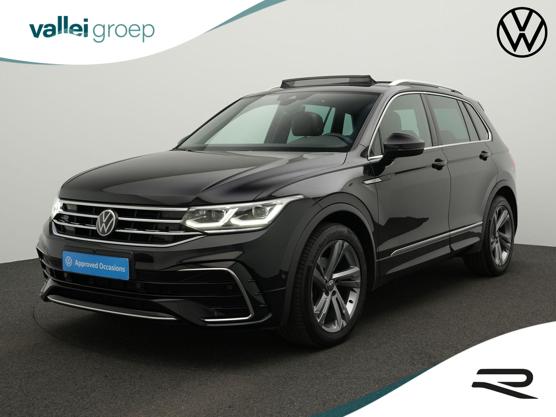 Volkswagen Tiguan 2.0 TDI 150 pk DSG R-Line Business+ | Panoramadak | Leder | Geheugenstoelen | Rondomzicht camera | IQ Light | Stuur-/stoelverwarming