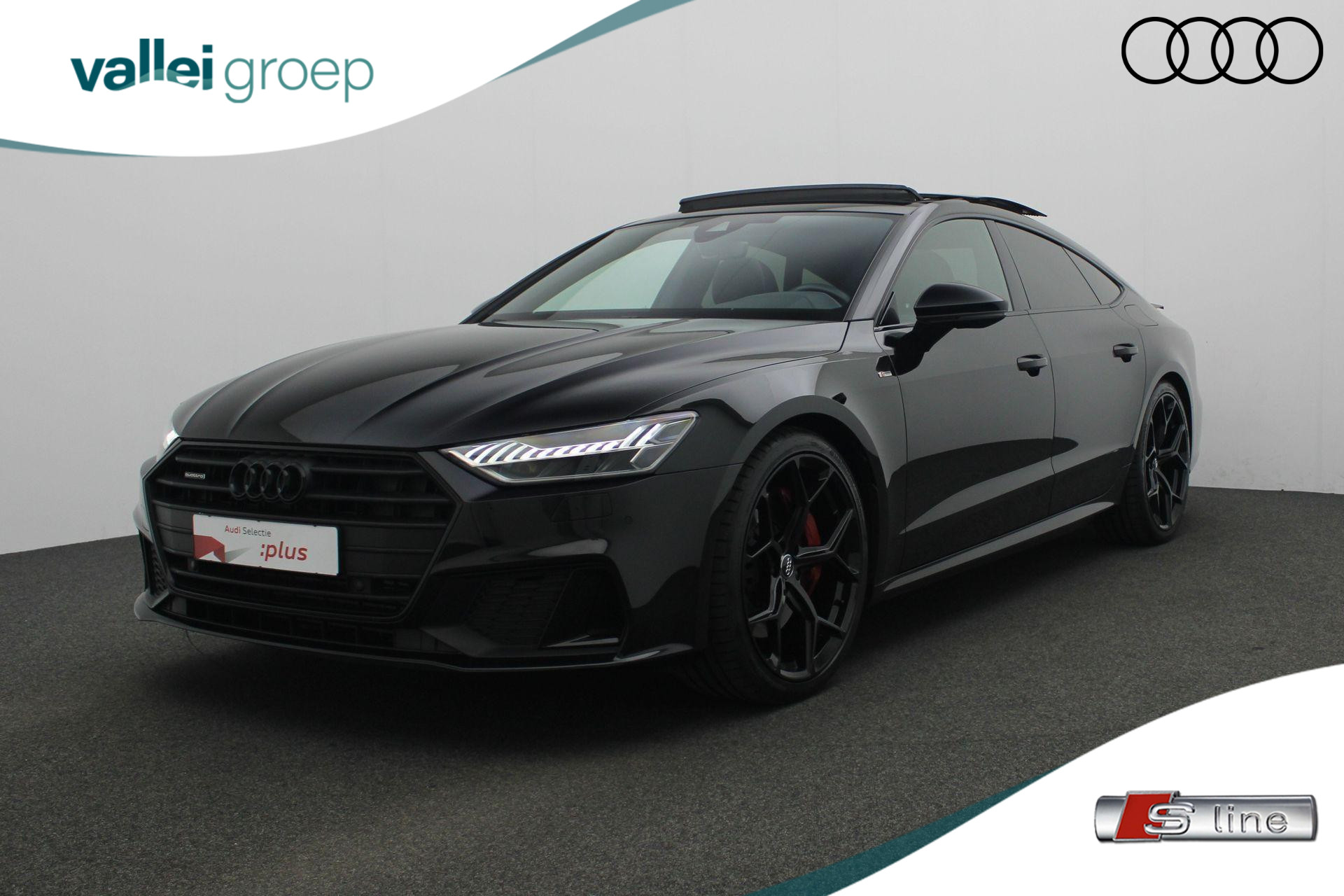Audi A7 Sportback 55 TFSI e 367 pk S-tronic quattro Pro Line S Competition / S-Line | Panoramadak | Geheugenstoel | HD Matrix LED | Leder/alcantara | Achteruitrijcamera