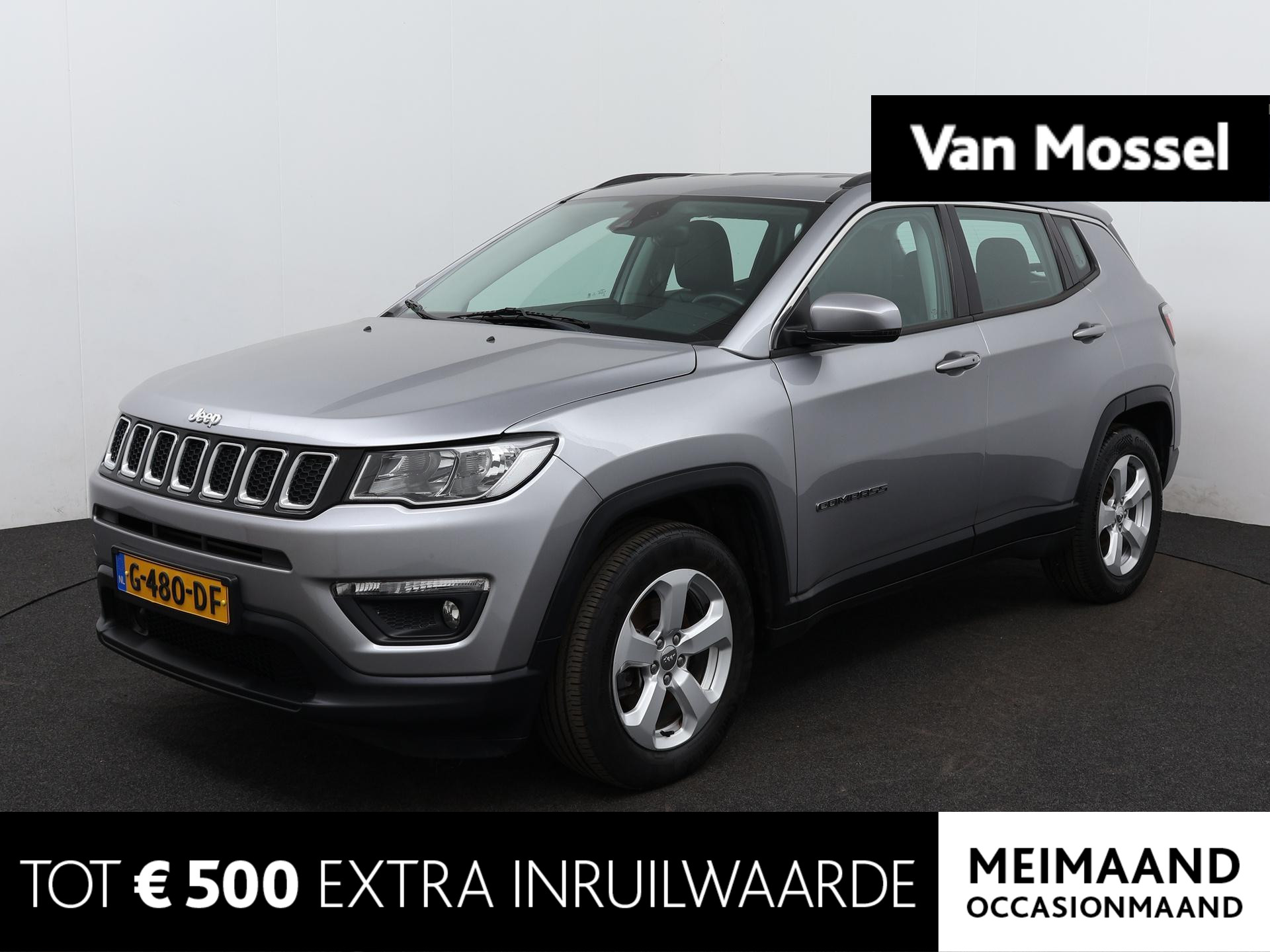 Jeep Compass 1.4 MultiAir Longitude | Half-Leder | Navigatie | Clima | Camera | Lichtmetalen Velgen | Parkeersensoren |