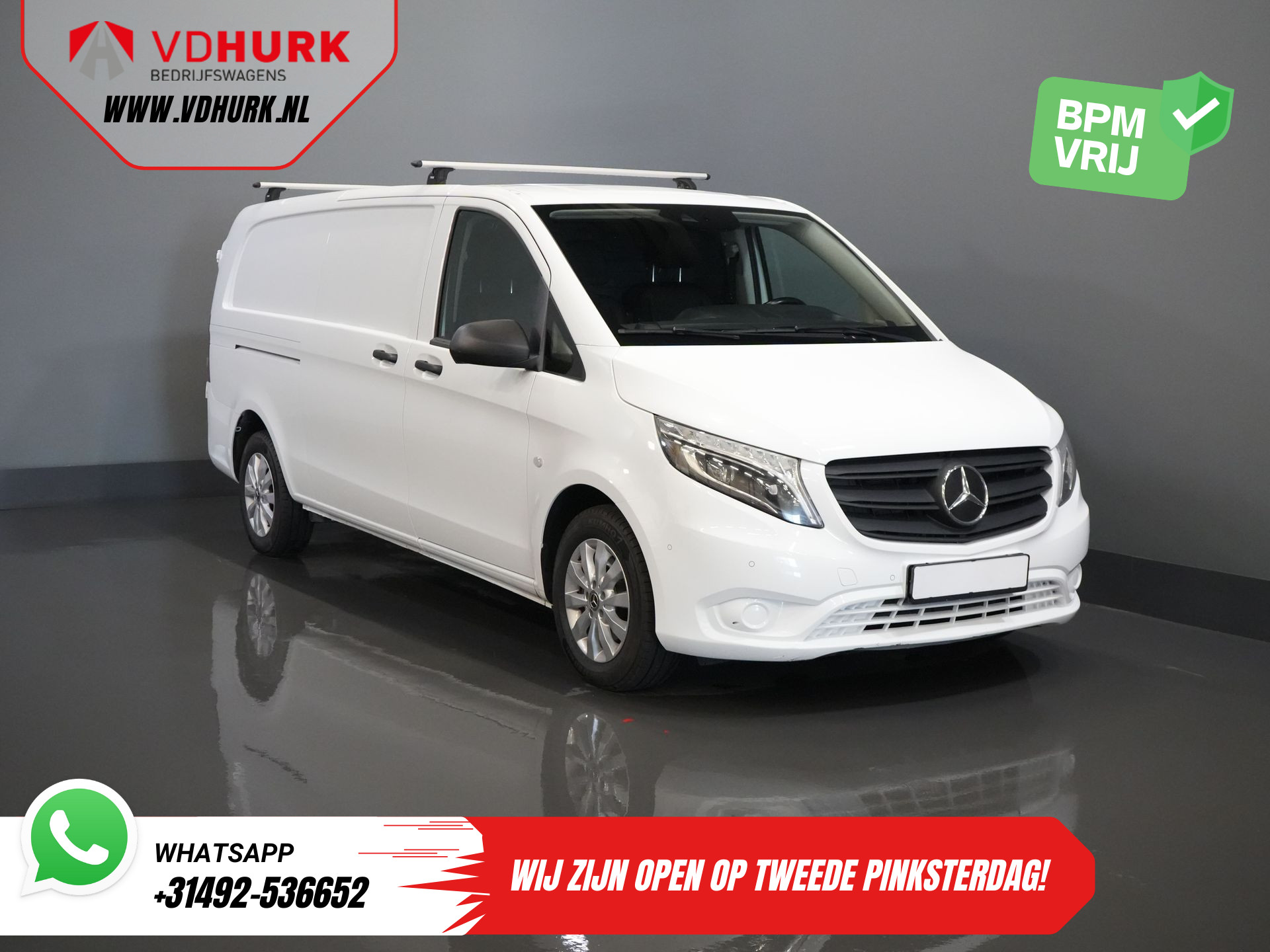 Mercedes-Benz Vito 116 CDI Aut. L3 BPM VRIJ! LED/ Carplay/ Standkachel/ LMV/ Cruise/ Camera/ PDC/ Trekhaak