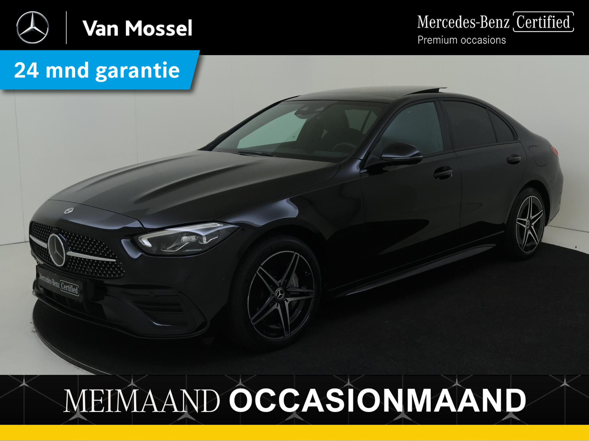 Mercedes-Benz C-Klasse 300 e AMG Line / Stoelverwarming / 360Graden-Camera / Night-Pakket / Panaroma-schuifdak / Memory-Stoelen /