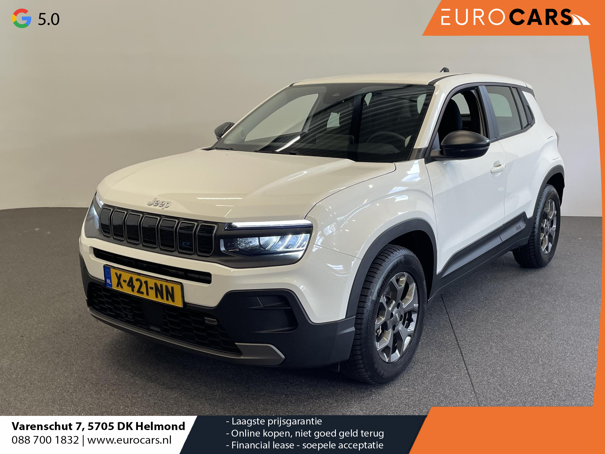 Jeep Avenger Longitude 54 kWh Business Epowertrain Navigatie Apple Carplay/ Android Auto Parkeersensor achter Cruise Control Stoelverwarming Full LED Virtual Cockpit Climate Control